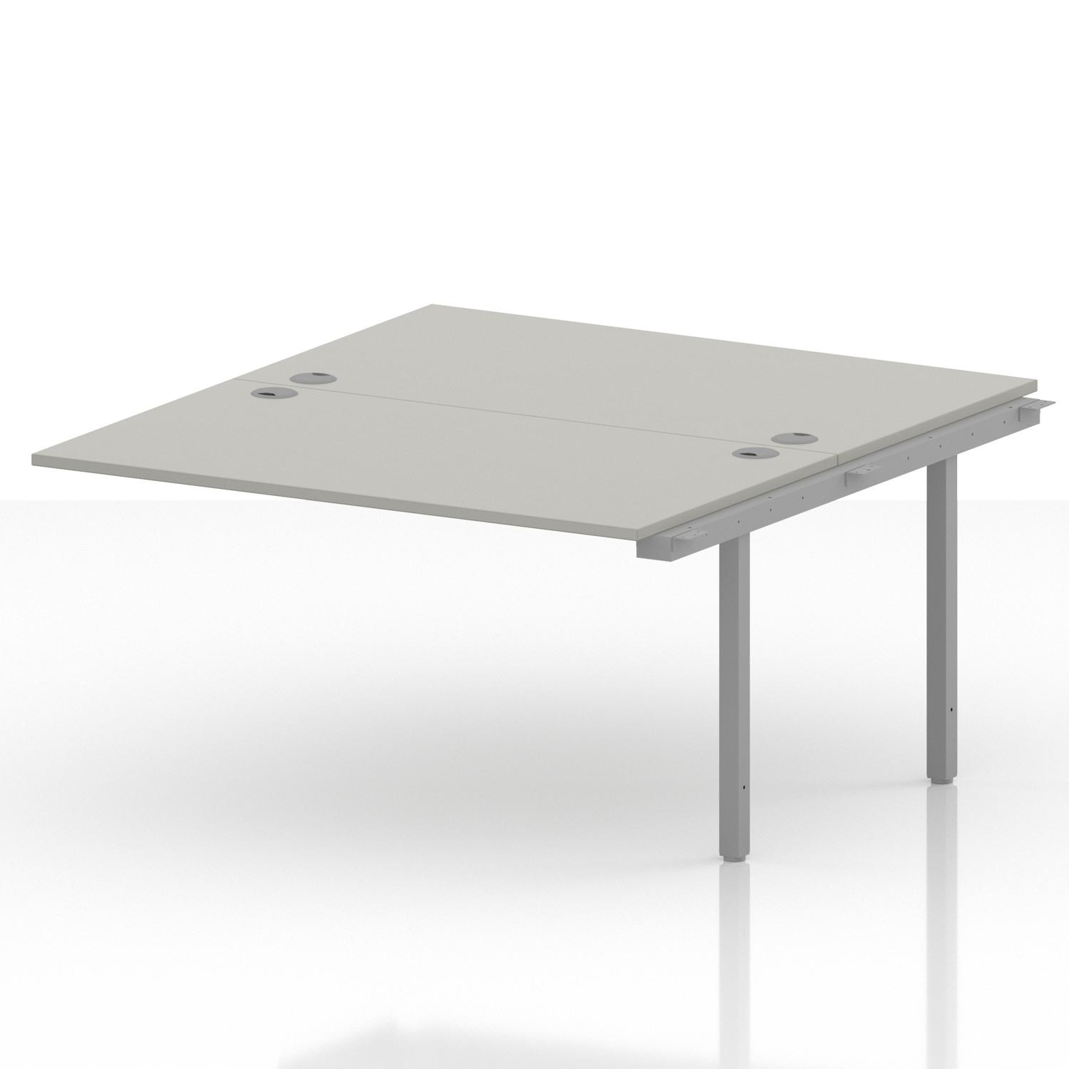 Impulse Bench B2B Ext Kit 1400 Silver Frame Office Bench Desk Dove Grey Impulse Bench B2B Ext Kit 1400 Silver Frame Office Bench Desk Dove Grey
