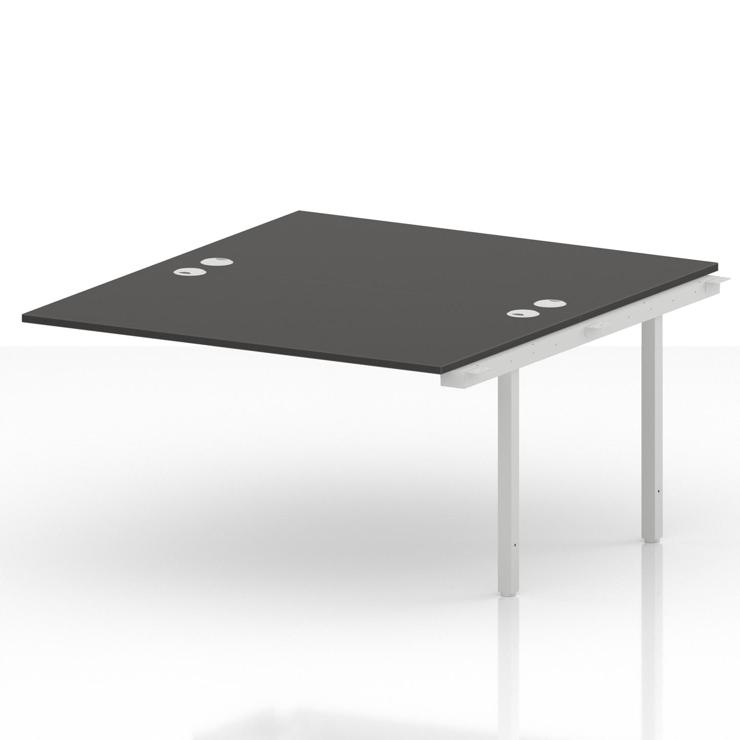 Impulse Bench B2B Ext Kit 1400 White Frame Office Bench Desk Carbon Grey Impulse Bench B2B Ext Kit 1400 White Frame Office Bench Desk Carbon Grey