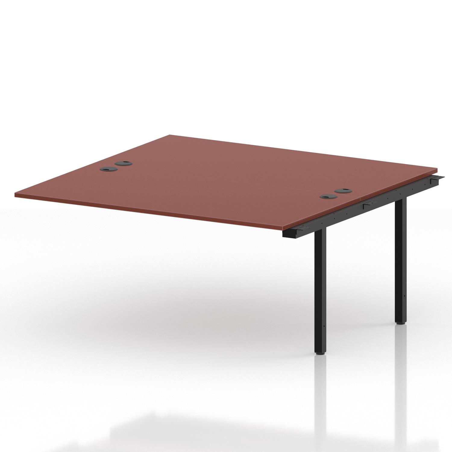 Impulse Bench B2B Ext Kit 1600 Black Frame Office Bench Desk Brick Red