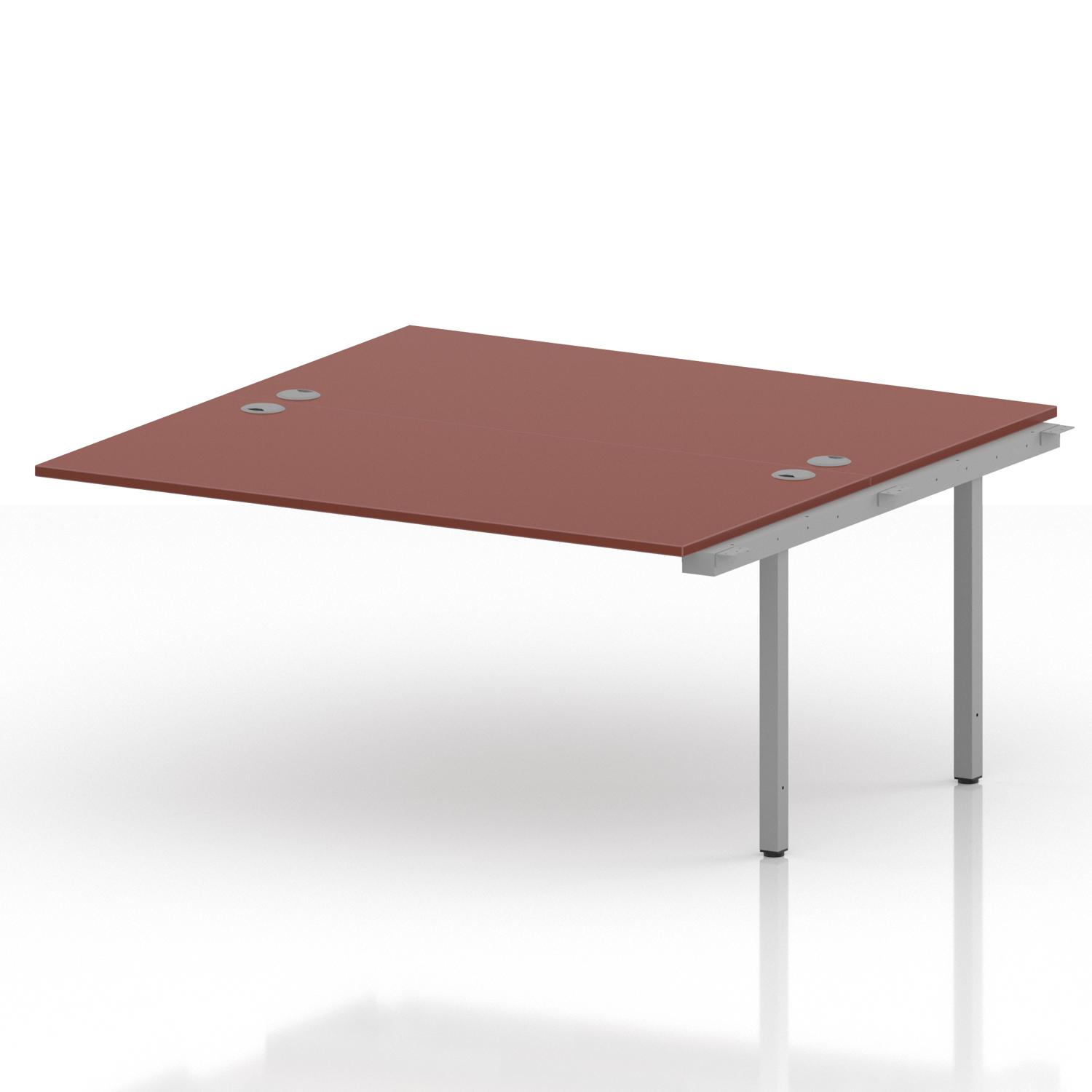 Impulse Bench B2B Ext Kit 1600 Silver Frame Office Bench Desk Brick Red Impulse Bench B2B Ext Kit 1600 Silver Frame Office Bench Desk Brick Red