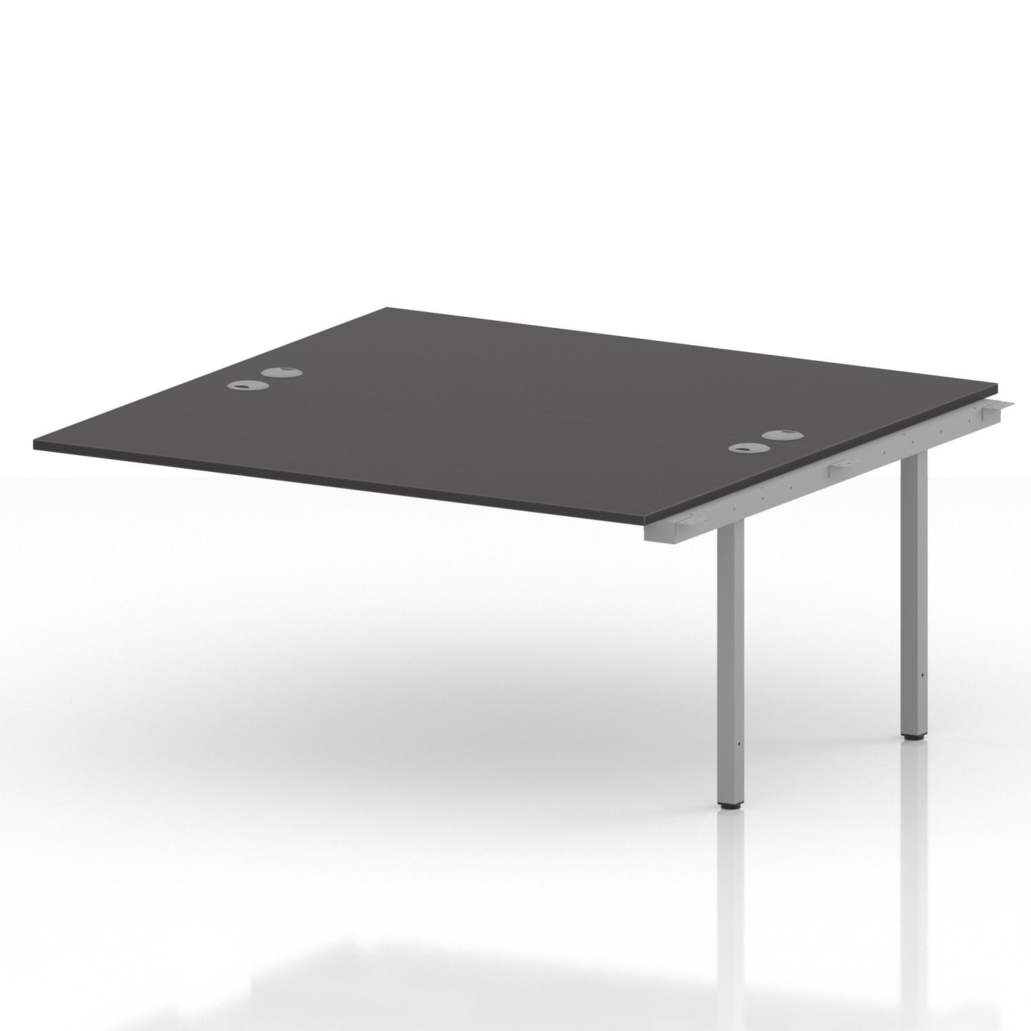 Impulse Bench B2B Ext Kit 1600 Silver Frame Office Bench Desk Carbon Grey Impulse Bench B2B Ext Kit 1600 Silver Frame Office Bench Desk Carbon Grey