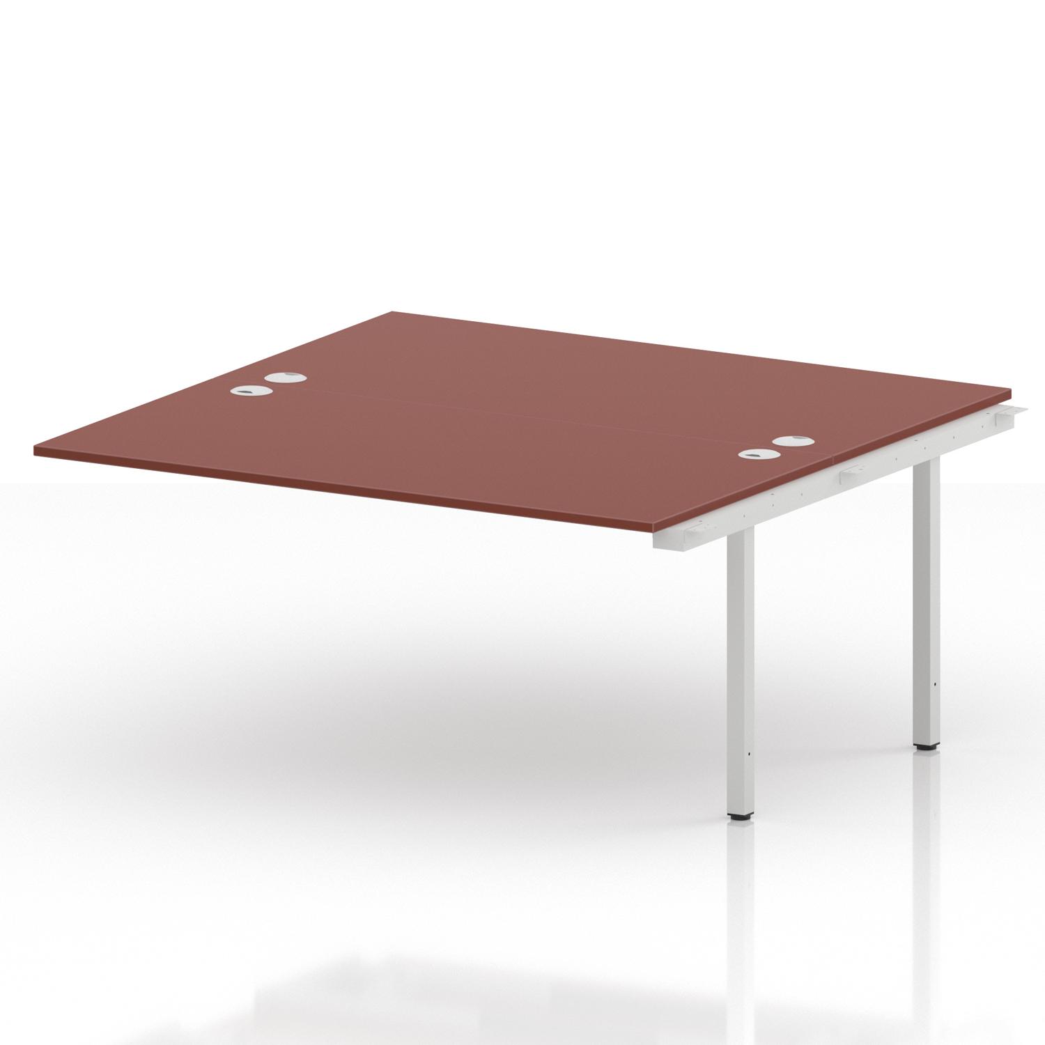 Impulse Bench B2B Ext Kit 1600 White Frame Office Bench Desk Brick Red Impulse Bench B2B Ext Kit 1600 White Frame Office Bench Desk Brick Red