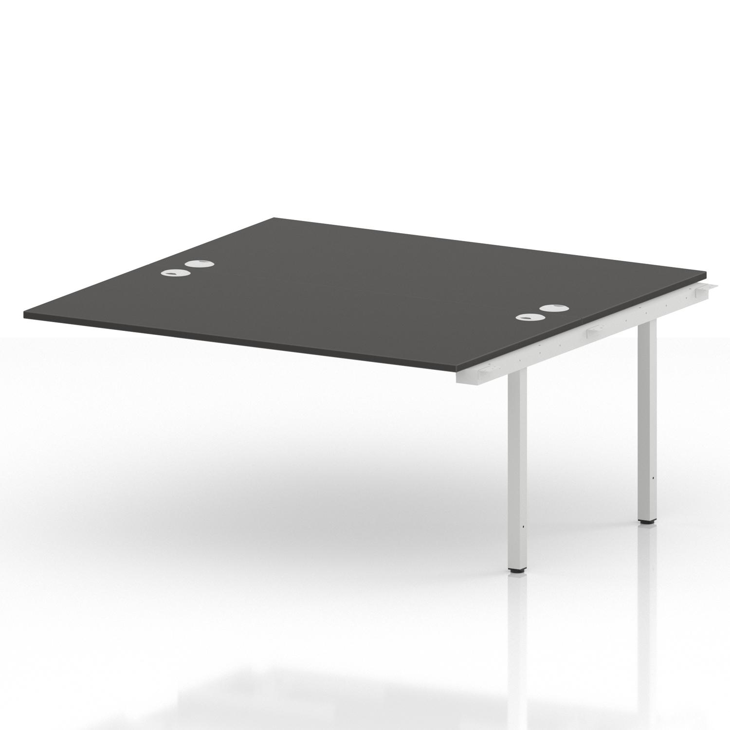 Impulse Bench B2B Ext Kit 1600 White Frame Office Bench Desk Carbon Grey Impulse Bench B2B Ext Kit 1600 White Frame Office Bench Desk Carbon Grey