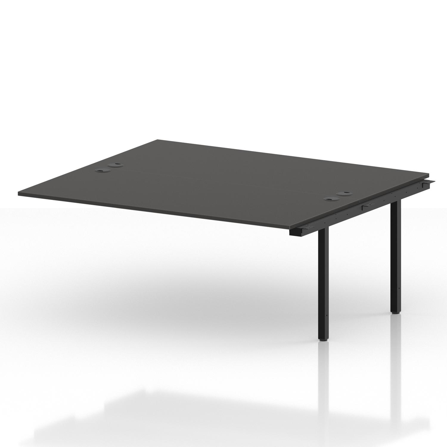 Impulse Bench B2B Ext Kit 1800 Black Frame Office Bench Desk Carbon Grey Impulse Bench B2B Ext Kit 1800 Black Frame Office Bench Desk Carbon Grey