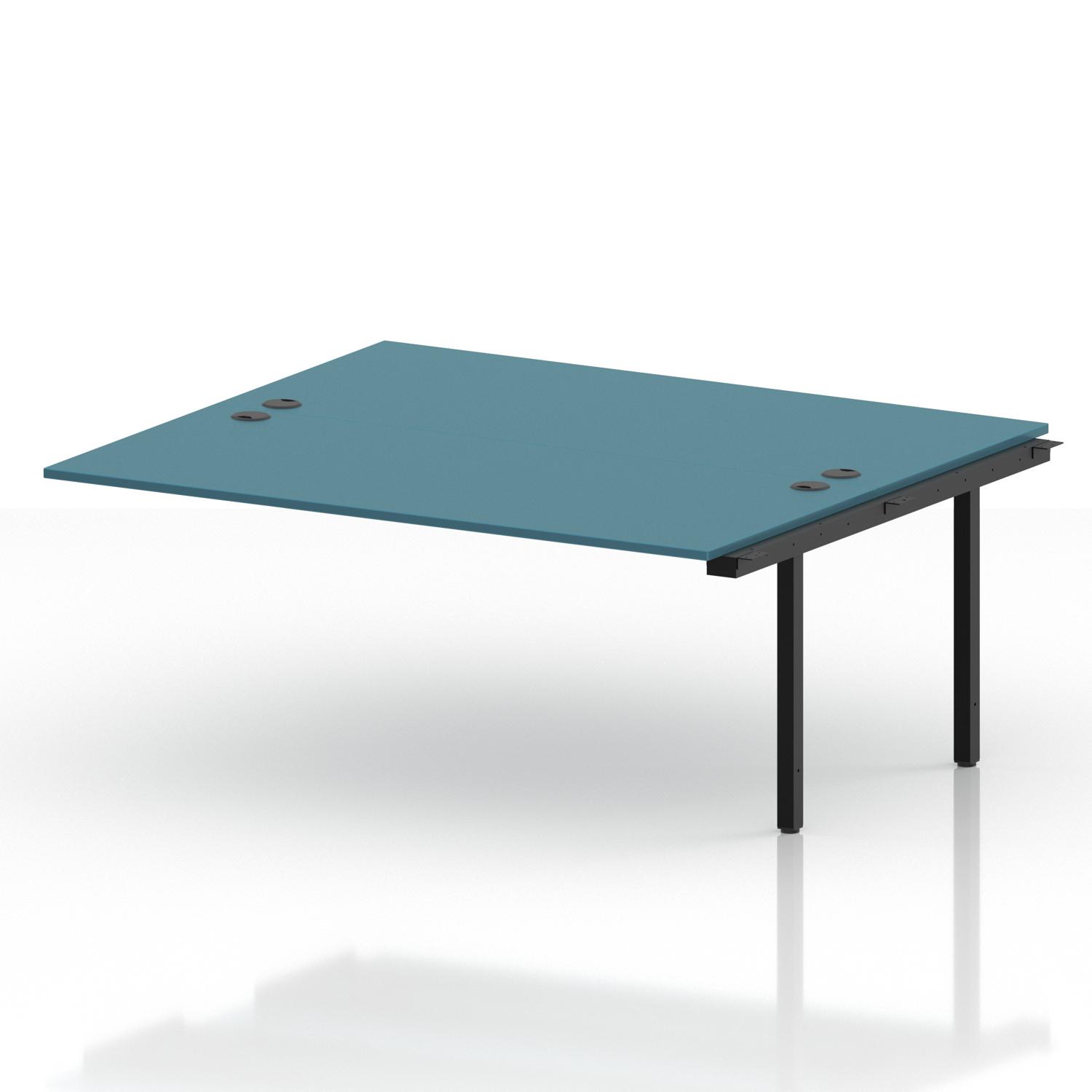 Impulse Bench B2B Ext Kit 1800 Black Frame Office Bench Desk Dark Teal Impulse Bench B2B Ext Kit 1800 Black Frame Office Bench Desk Dark Teal