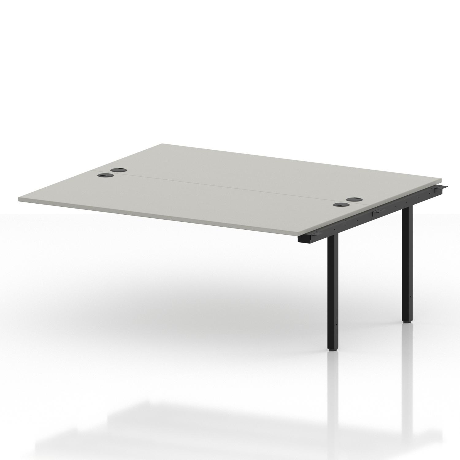 Impulse Bench B2B Ext Kit 1800 Black Frame Office Bench Desk Dove Grey Impulse Bench B2B Ext Kit 1800 Black Frame Office Bench Desk Dove Grey