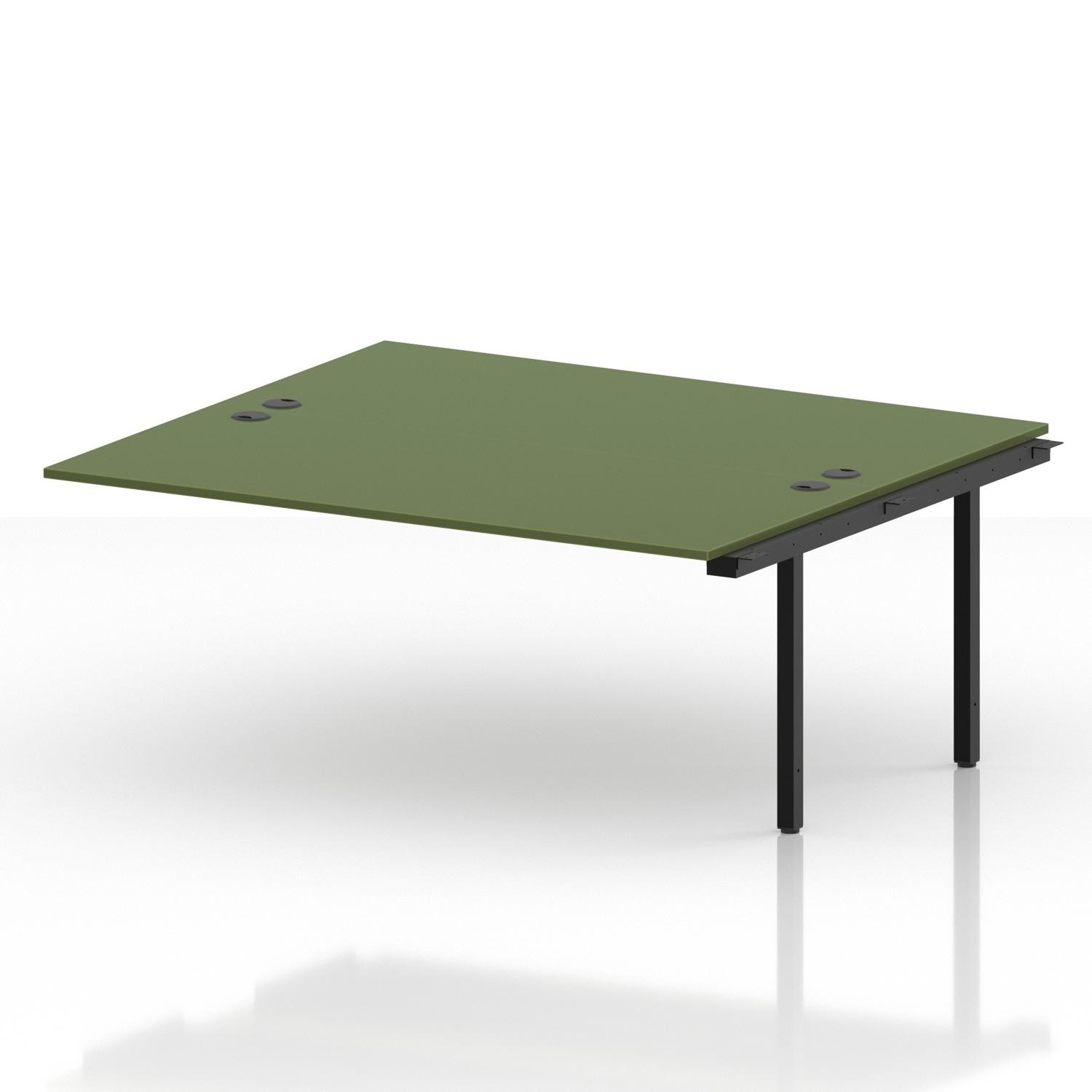 Impulse Bench B2B Ext Kit 1800 Black Frame Office Bench Desk Moss Green Impulse Bench B2B Ext Kit 1800 Black Frame Office Bench Desk Moss Green