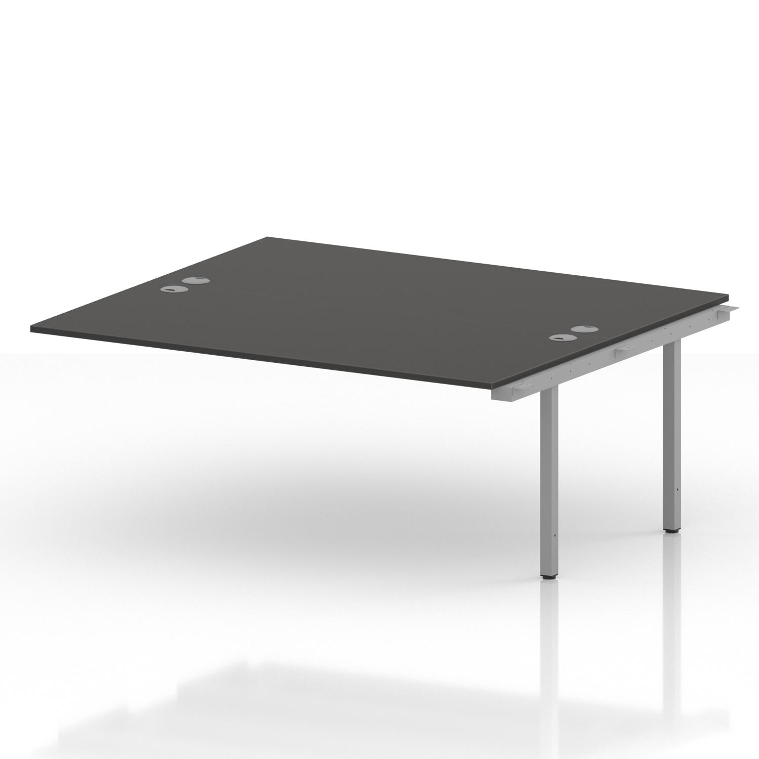 Impulse Bench B2B Ext Kit 1800 Silver Frame Office Bench Desk Carbon Grey Impulse Bench B2B Ext Kit 1800 Silver Frame Office Bench Desk Carbon Grey