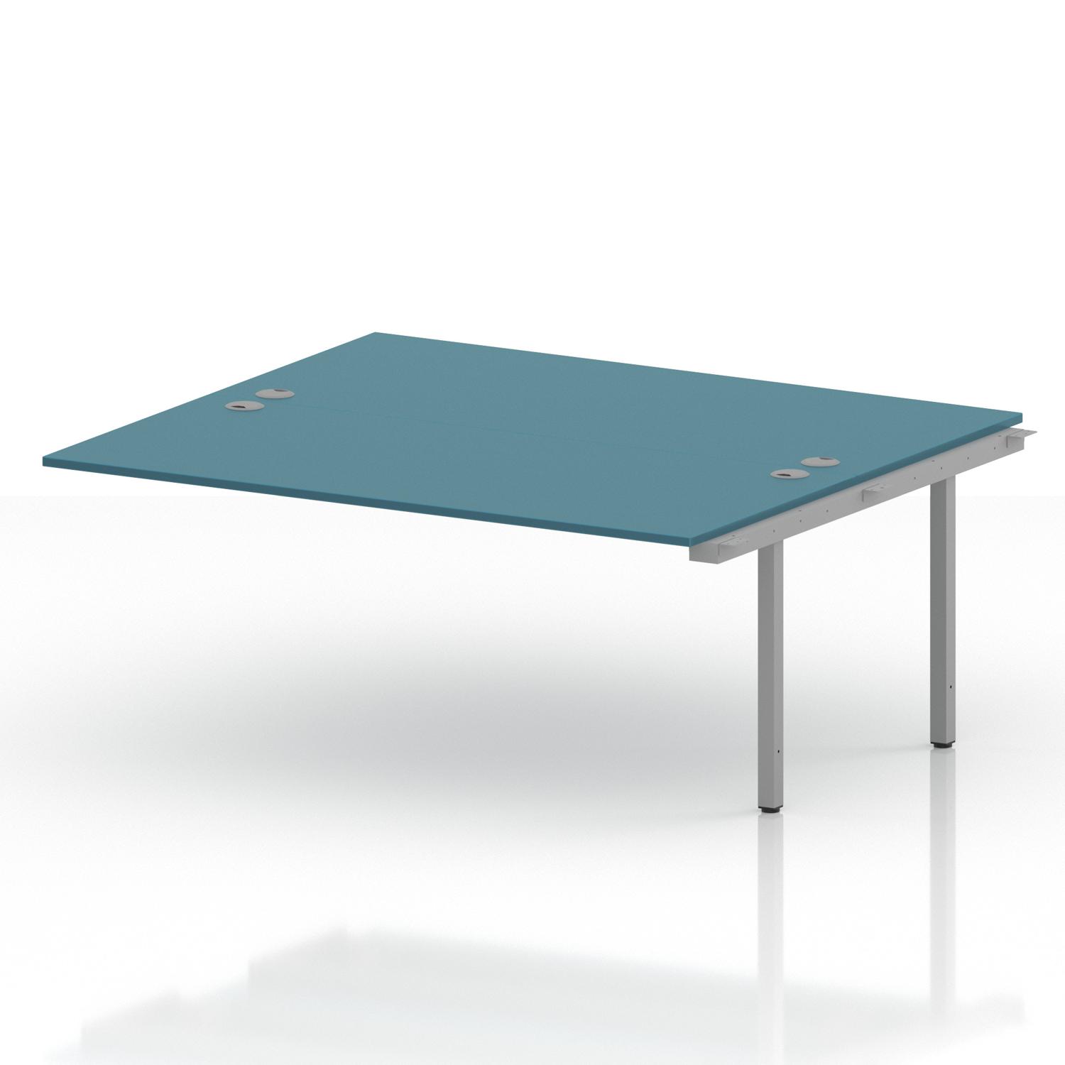 Impulse Bench B2B Ext Kit 1800 Silver Frame Office Bench Desk Dark Teal Impulse Bench B2B Ext Kit 1800 Silver Frame Office Bench Desk Dark Teal