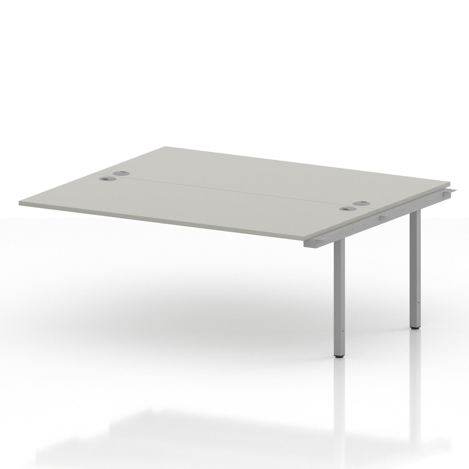 Impulse Bench B2B Ext Kit 1800 Silver Frame Office Bench Desk Dove Grey Impulse Bench B2B Ext Kit 1800 Silver Frame Office Bench Desk Dove Grey