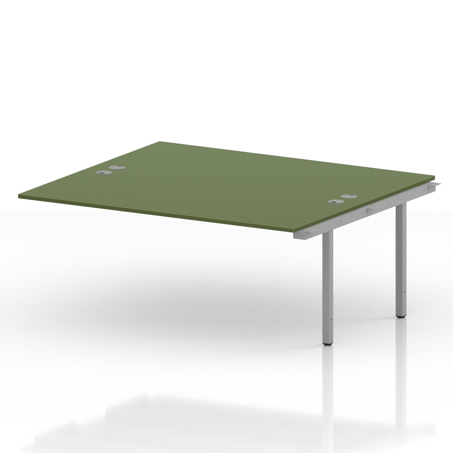 Impulse Bench B2B Ext Kit 1800 Silver Frame Office Bench Desk Moss Green Impulse Bench B2B Ext Kit 1800 Silver Frame Office Bench Desk Moss Green