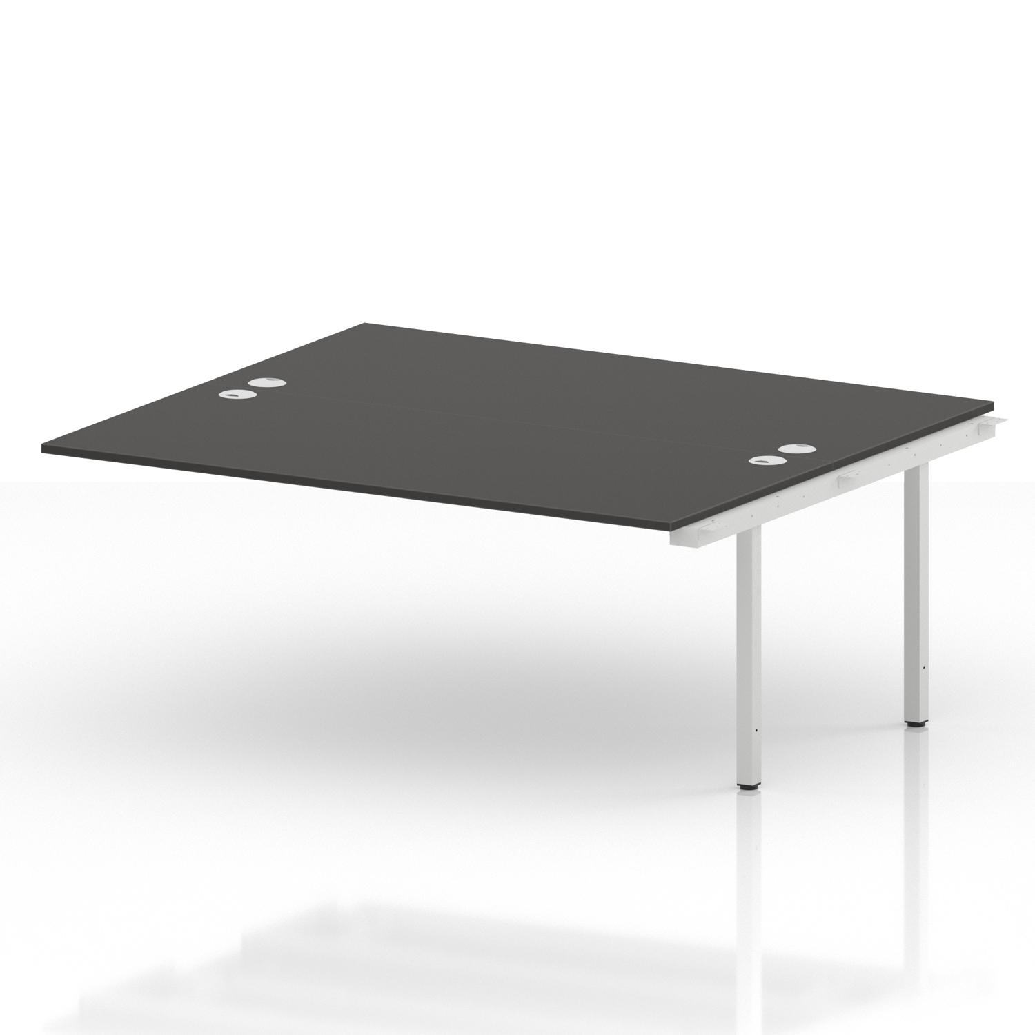 Impulse Bench B2B Ext Kit 1800 White Frame Office Bench Desk Carbon Grey Impulse Bench B2B Ext Kit 1800 White Frame Office Bench Desk Carbon Grey