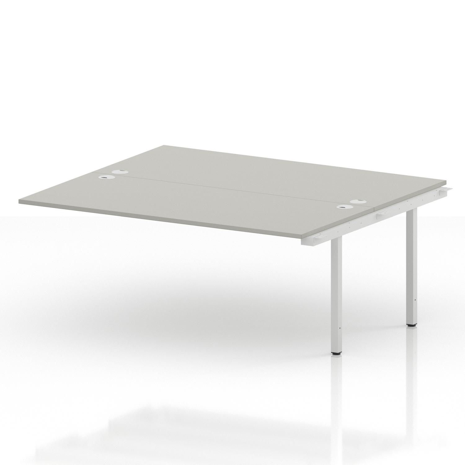 Impulse Bench B2B Ext Kit 1800 White Frame Office Bench Desk Dove Grey Impulse Bench B2B Ext Kit 1800 White Frame Office Bench Desk Dove Grey