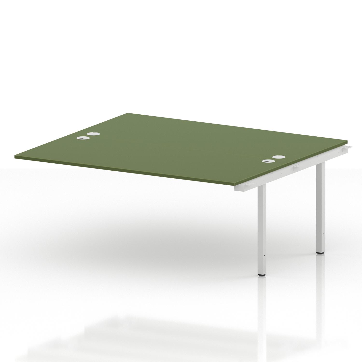 Impulse Bench B2B Ext Kit 1800 White Frame Office Bench Desk Moss Green Impulse Bench B2B Ext Kit 1800 White Frame Office Bench Desk Moss Green