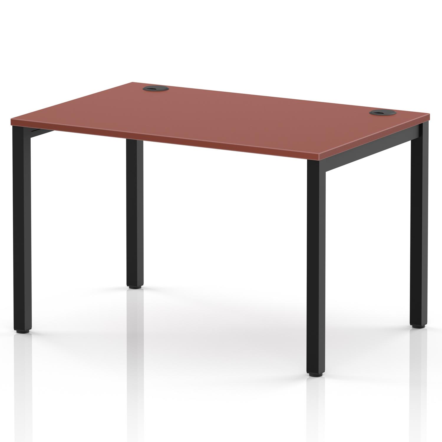 Impulse Bench Single Row 1200 Black Frame Office Bench Desk Brick Red Impulse Bench Single Row 1200 Black Frame Office Bench Desk Brick Red