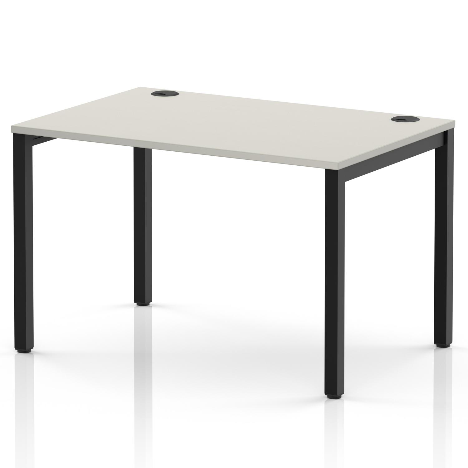 Impulse Bench Single Row 1200 Black Frame Office Bench Desk Dove Grey Impulse Bench Single Row 1200 Black Frame Office Bench Desk Dove Grey