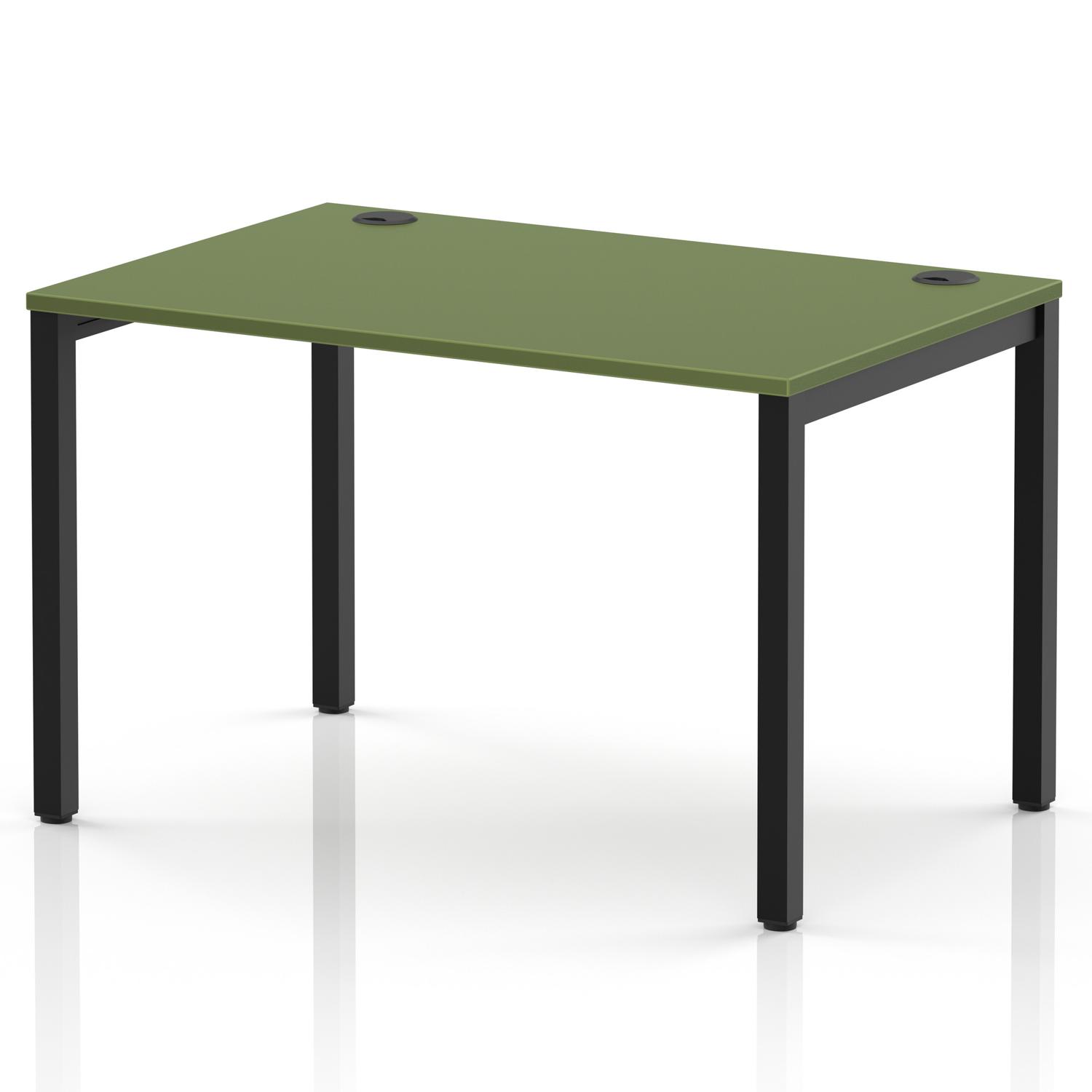 Impulse Bench Single Row 1200 Black Frame Office Bench Desk Moss Green Impulse Bench Single Row 1200 Black Frame Office Bench Desk Moss Green