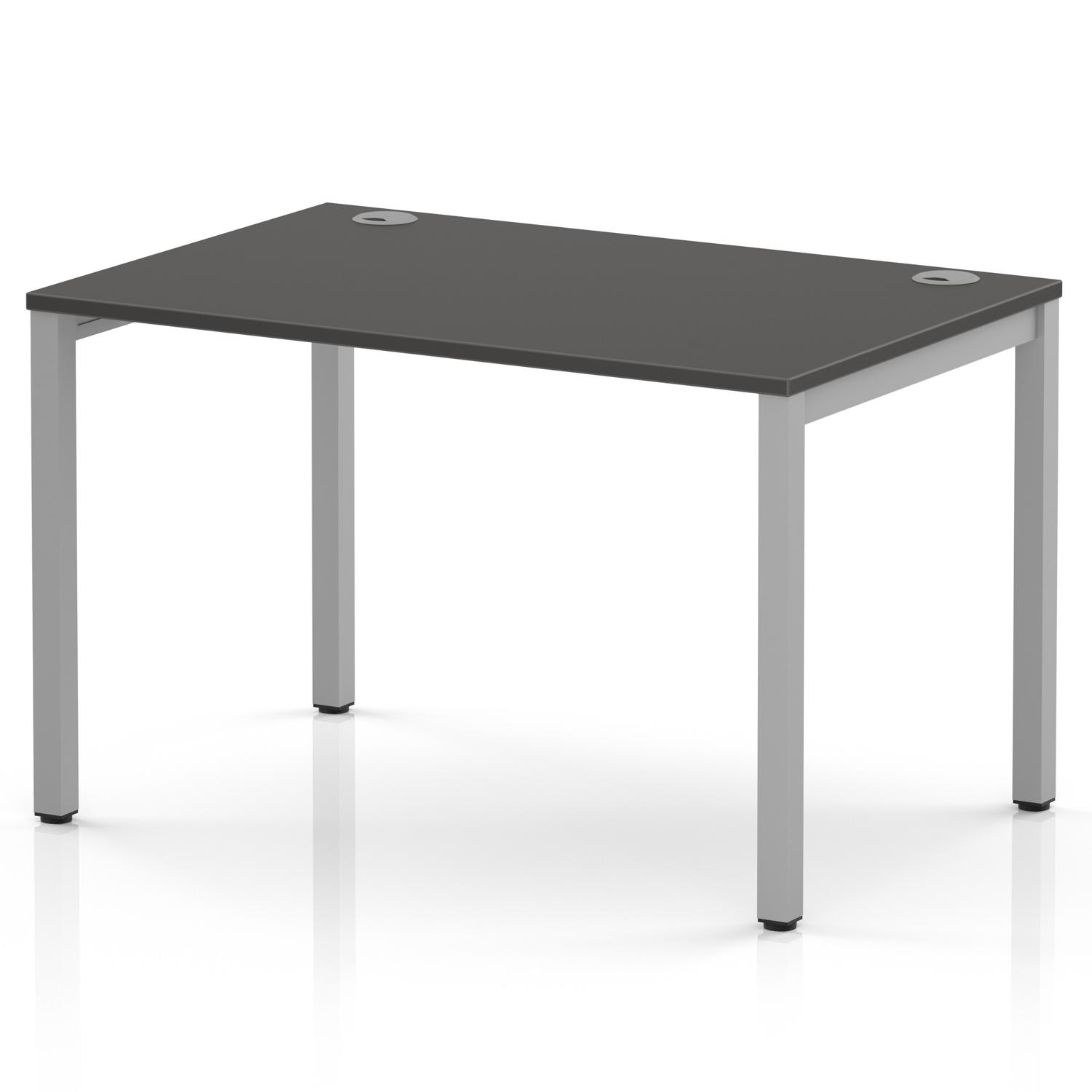 Impulse Bench Single Row 1200 Silver Frame Office Bench Desk Carbon Grey Impulse Bench Single Row 1200 Silver Frame Office Bench Desk Carbon Grey