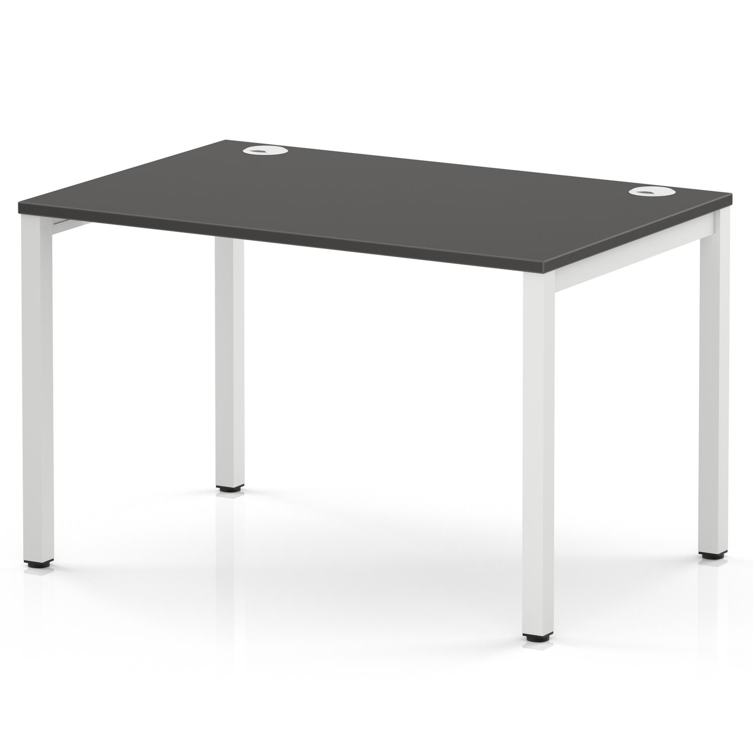 Impulse Bench Single Row 1200 White Frame Office Bench Desk Carbon Grey Impulse Bench Single Row 1200 White Frame Office Bench Desk Carbon Grey