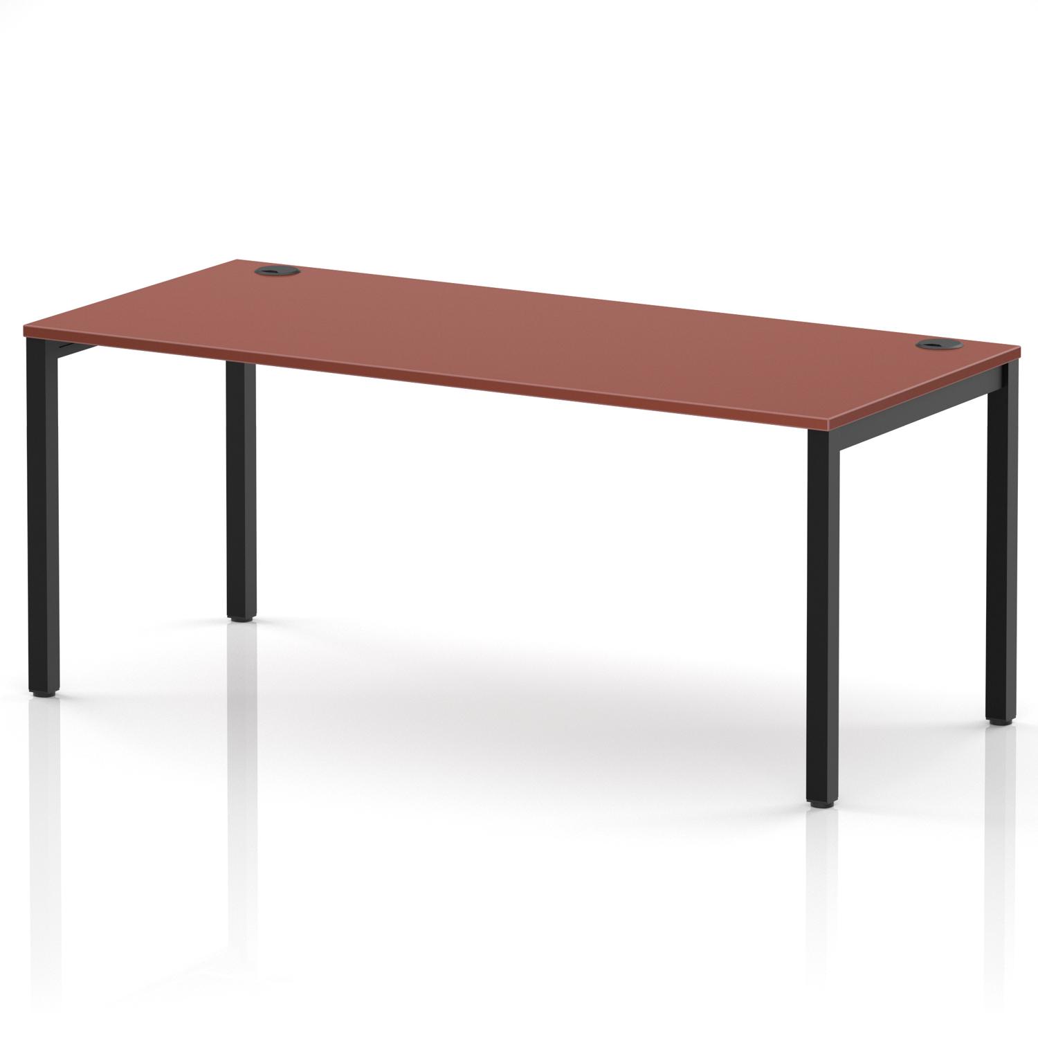 Impulse Bench Single Row 1800 Black Frame Office Bench Desk Brick Red Impulse Bench Single Row 1800 Black Frame Office Bench Desk Brick Red