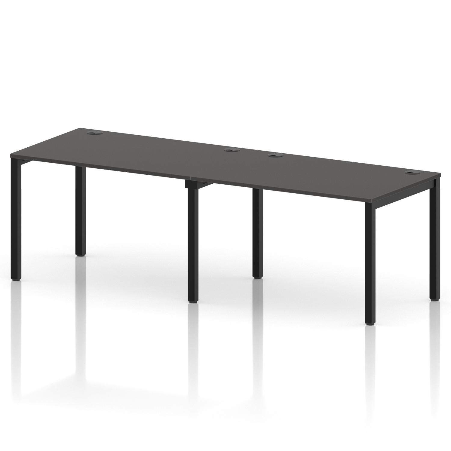 Impulse Bench Single Row 2 Person 1200 Black Frame Office Bench Desk Carbon Grey Impulse Bench Single Row 2 Person 1200 Black Frame Office Bench Desk Carbon Grey