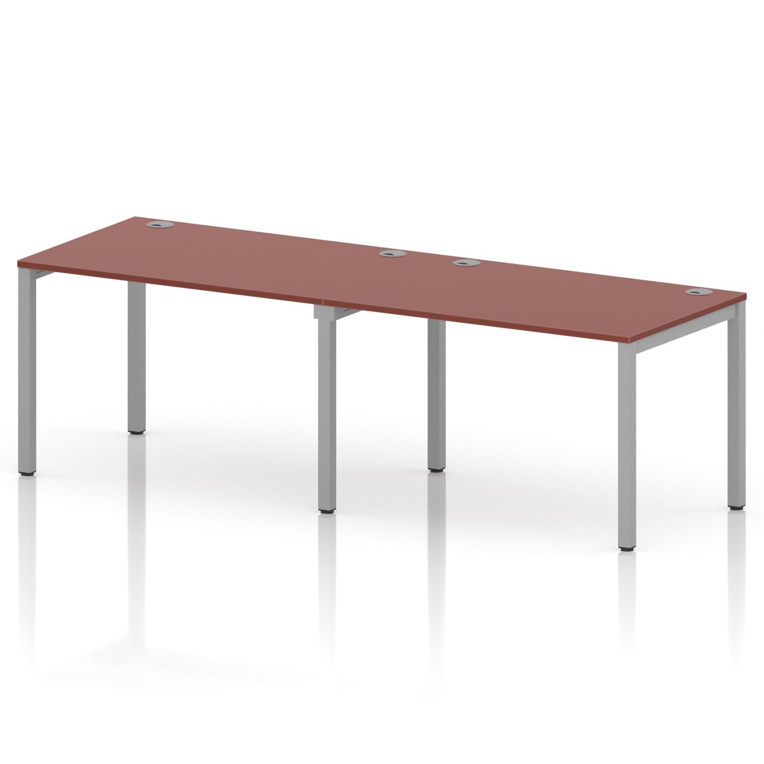 Impulse Bench Single Row 2 Person 1200 Silver Frame Office Bench Desk Brick Red Impulse Bench Single Row 2 Person 1200 Silver Frame Office Bench Desk Brick Red