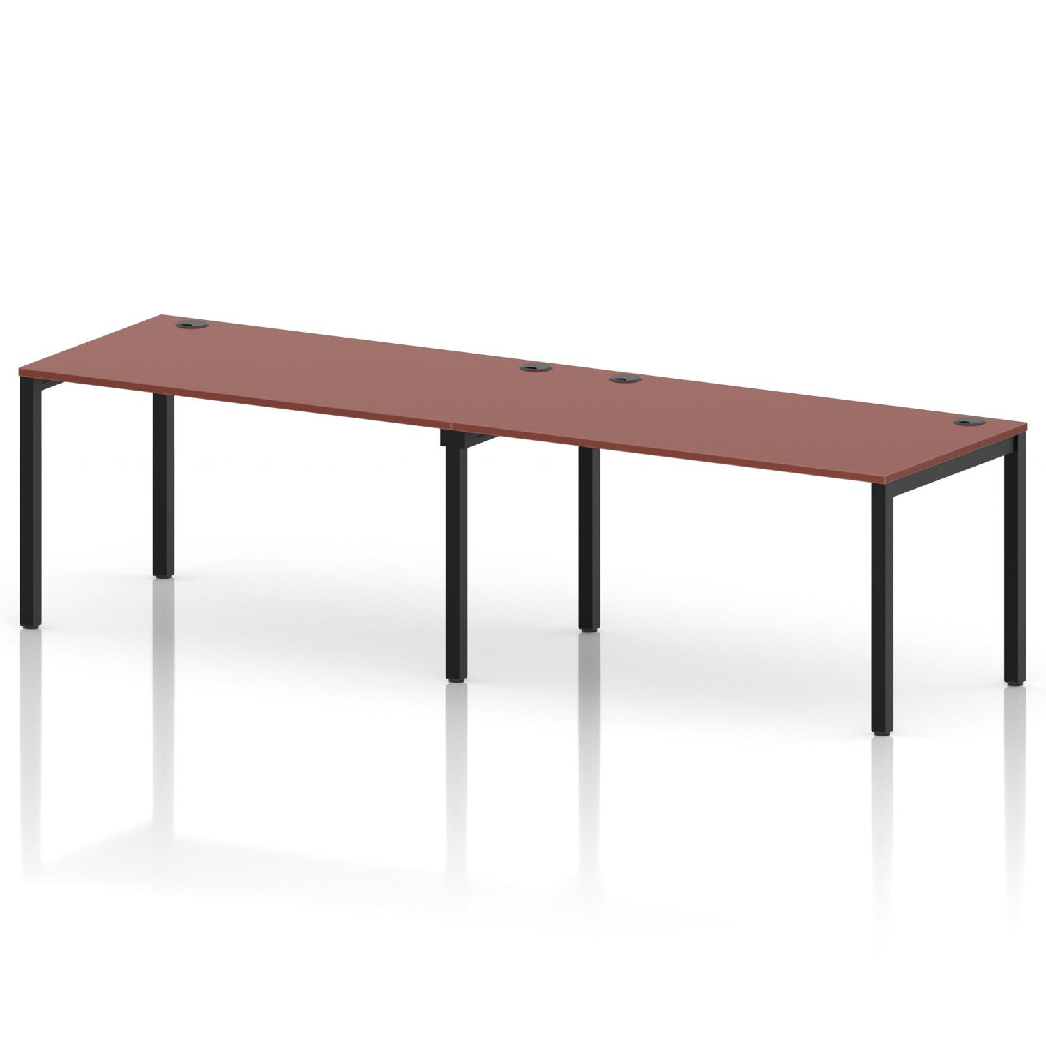 Impulse Bench Single Row 2 Person 1400 Black Frame Office Bench Desk Brick Red Impulse Bench Single Row 2 Person 1400 Black Frame Office Bench Desk Brick Red