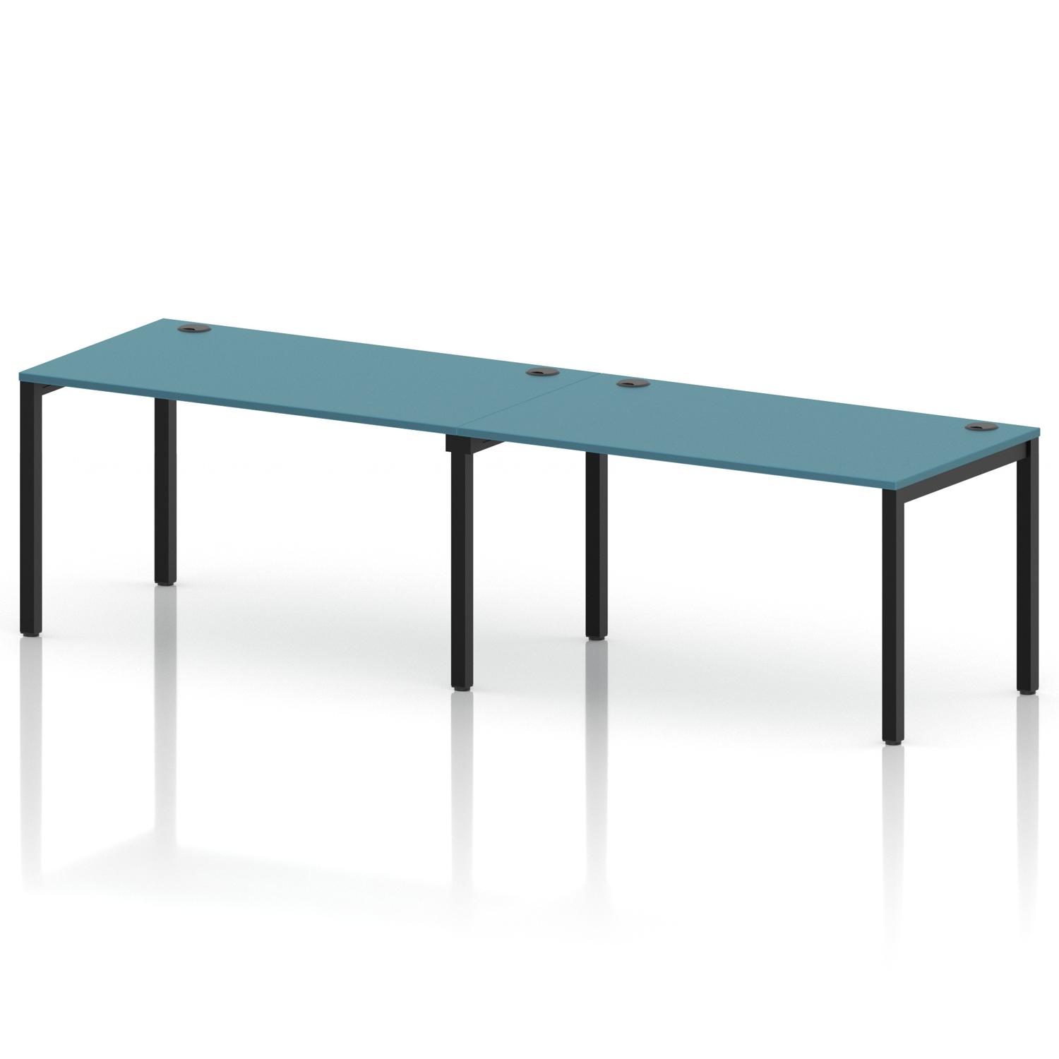 Impulse Bench Single Row 2 Person 1400 Black Frame Office Bench Desk Dark Teal Impulse Bench Single Row 2 Person 1400 Black Frame Office Bench Desk Dark Teal