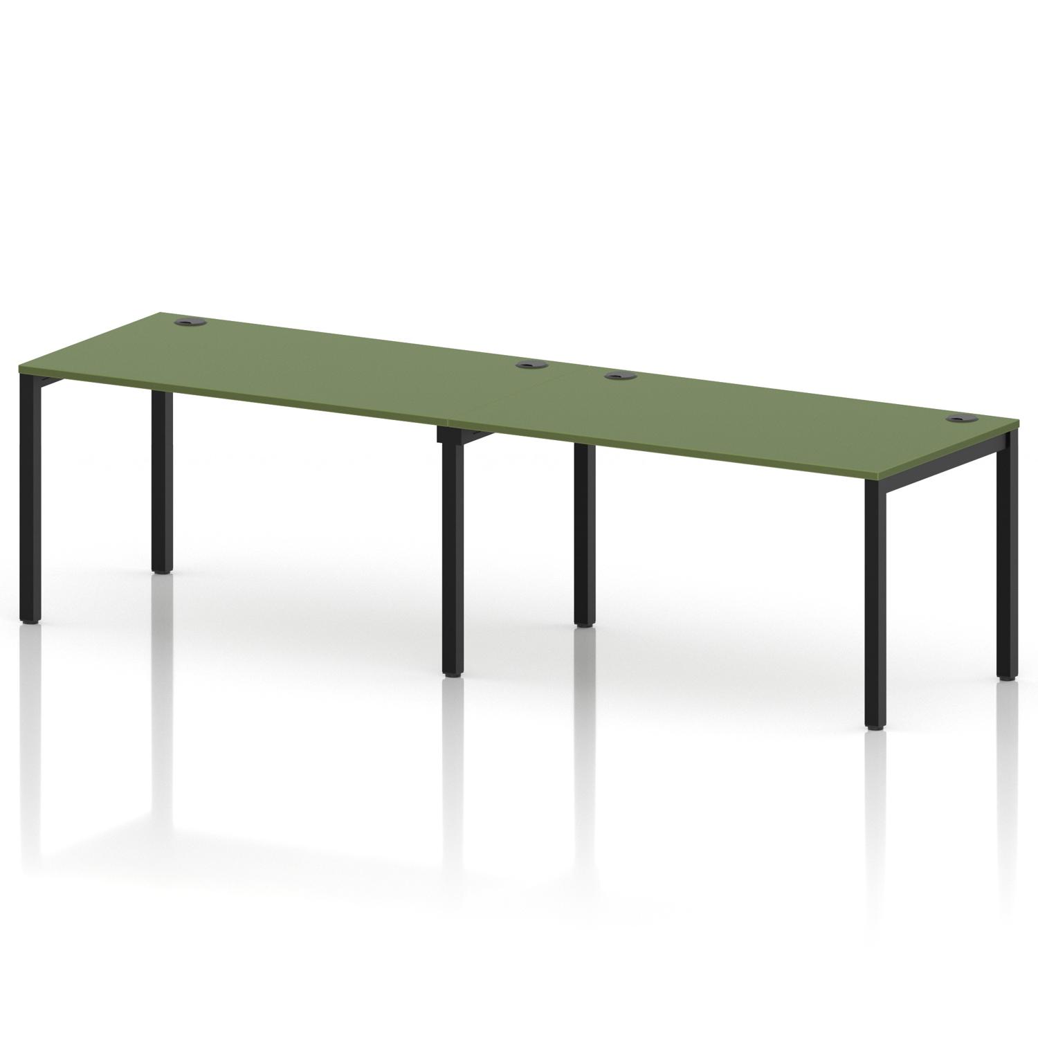 Impulse Bench Single Row 2 Person 1400 Black Frame Office Bench Desk Moss Green Impulse Bench Single Row 2 Person 1400 Black Frame Office Bench Desk Moss Green