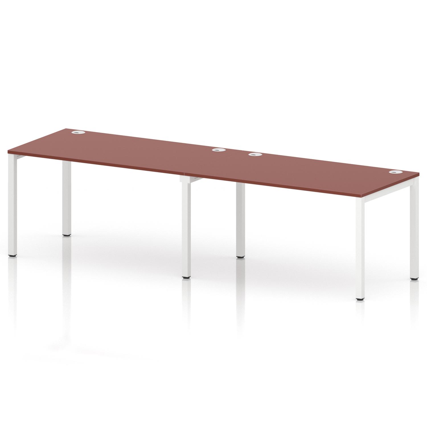 Impulse Bench Single Row 2 Person 1400 White Frame Office Bench Desk Brick Red Impulse Bench Single Row 2 Person 1400 White Frame Office Bench Desk Brick Red