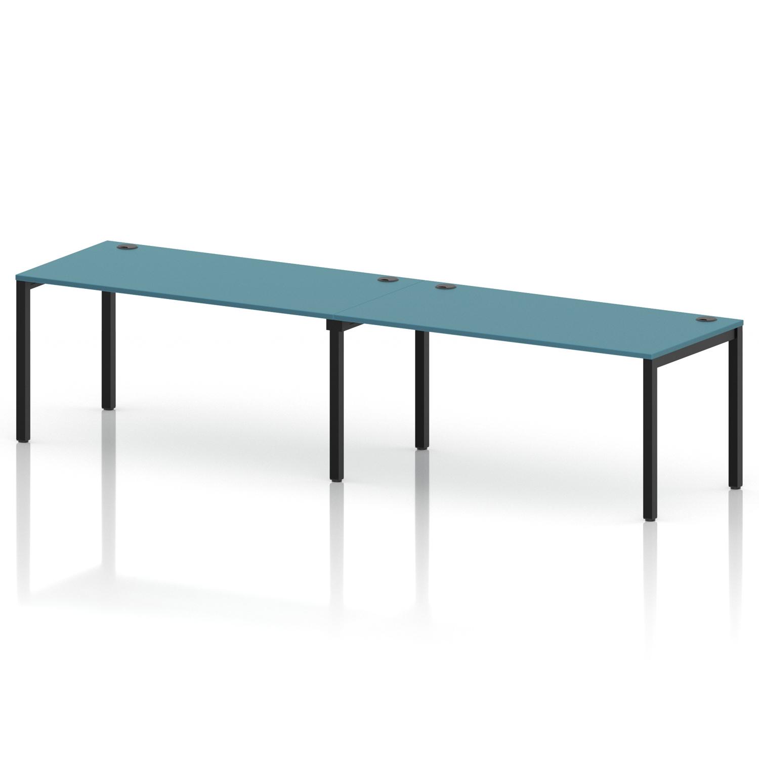 Impulse Bench Single Row 2 Person 1600 Black Frame Office Bench Desk Dark Teal Impulse Bench Single Row 2 Person 1600 Black Frame Office Bench Desk Dark Teal