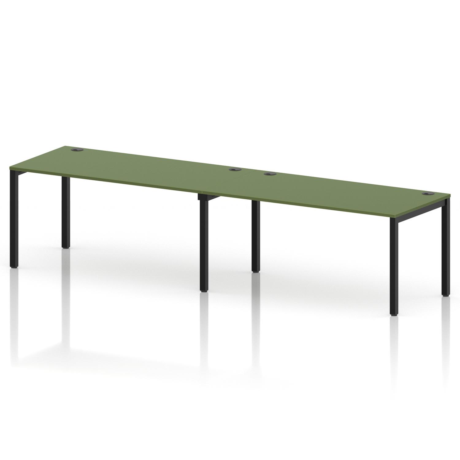 Impulse Bench Single Row 2 Person 1600 Black Frame Office Bench Desk Moss Green Impulse Bench Single Row 2 Person 1600 Black Frame Office Bench Desk Moss Green