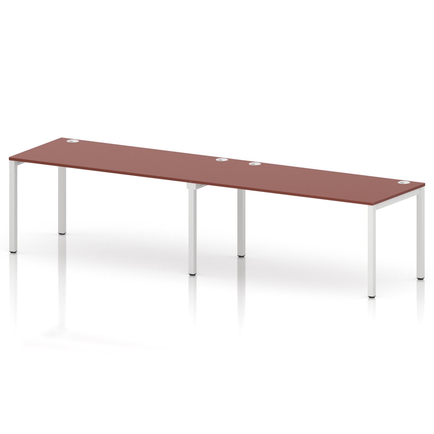 Impulse Bench Single Row 2 Person 1600 White Frame Office Bench Desk Brick Red Impulse Bench Single Row 2 Person 1600 White Frame Office Bench Desk Brick Red