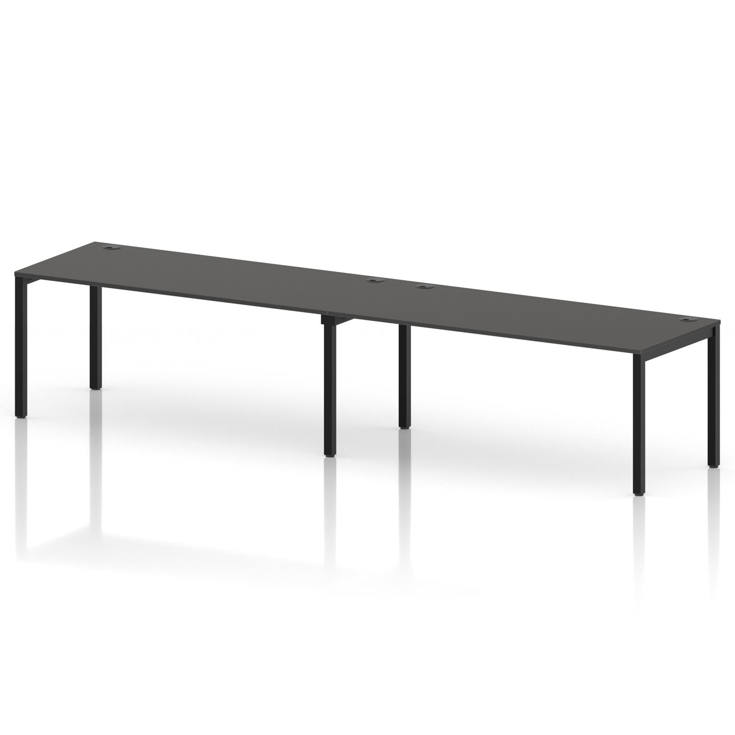 Impulse Bench Single Row 2 Person 1800 Black Frame Office Bench Desk Carbon Grey Impulse Bench Single Row 2 Person 1800 Black Frame Office Bench Desk Carbon Grey