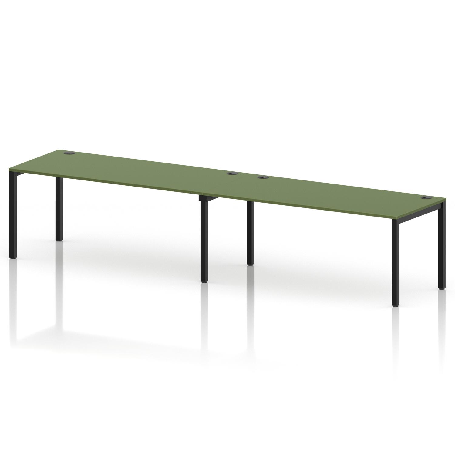 Impulse Bench Single Row 2 Person 1800 Black Frame Office Bench Desk Moss Green Impulse Bench Single Row 2 Person 1800 Black Frame Office Bench Desk Moss Green