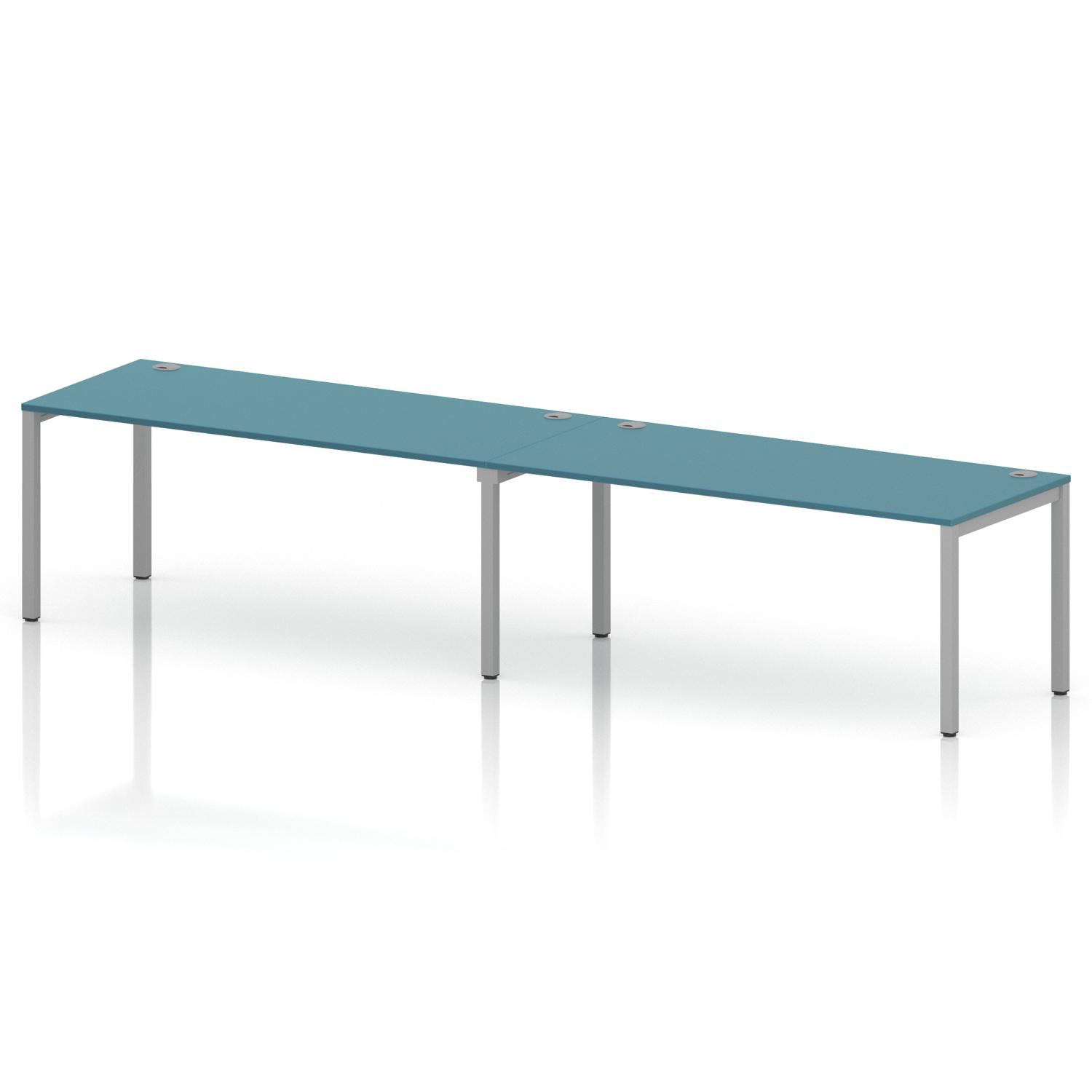 Impulse Bench Single Row 2 Person 1800 Silver Frame Office Bench Desk Dark Teal Impulse Bench Single Row 2 Person 1800 Silver Frame Office Bench Desk Dark Teal