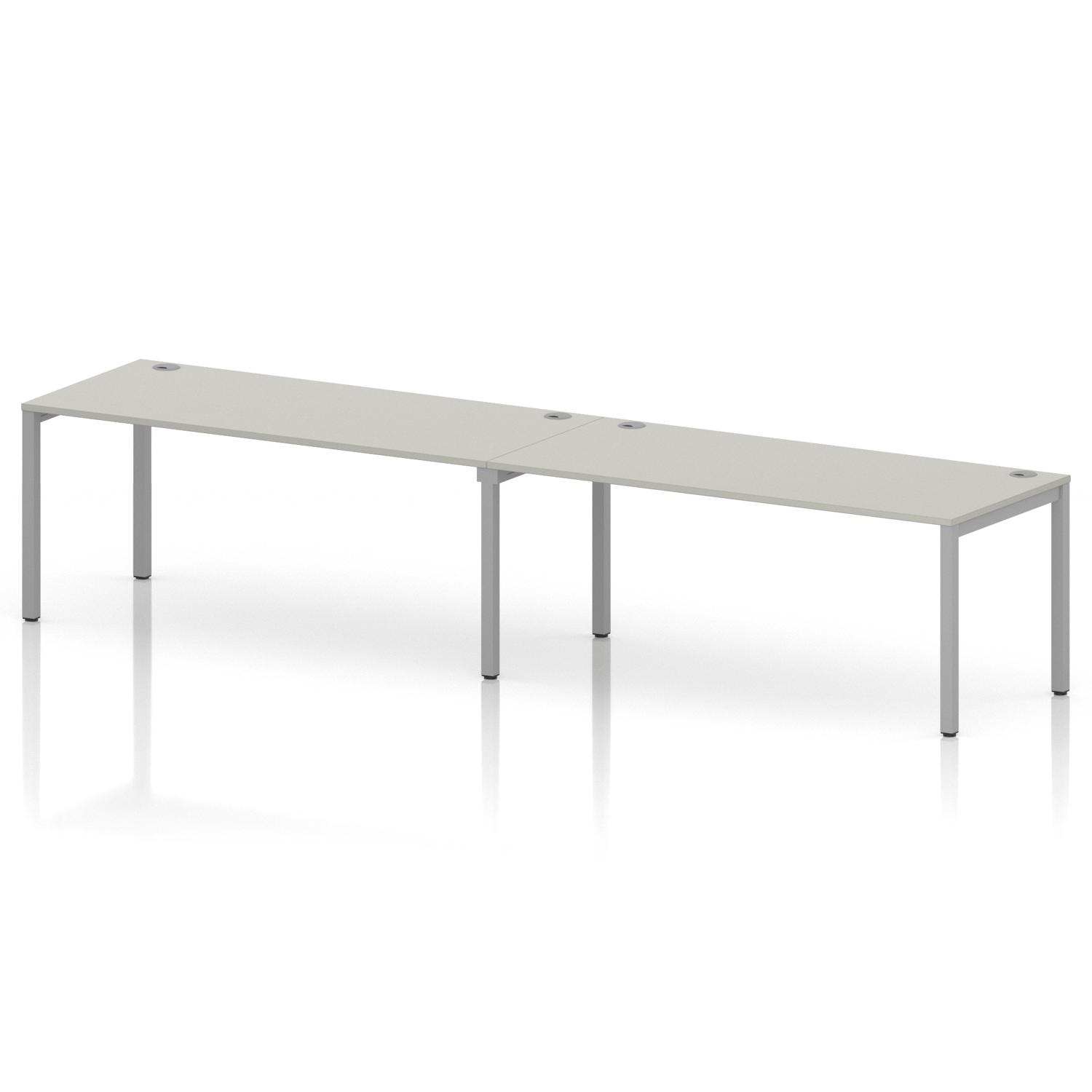 Impulse Bench Single Row 2 Person 1800 Silver Frame Office Bench Desk Dove Grey Impulse Bench Single Row 2 Person 1800 Silver Frame Office Bench Desk Dove Grey