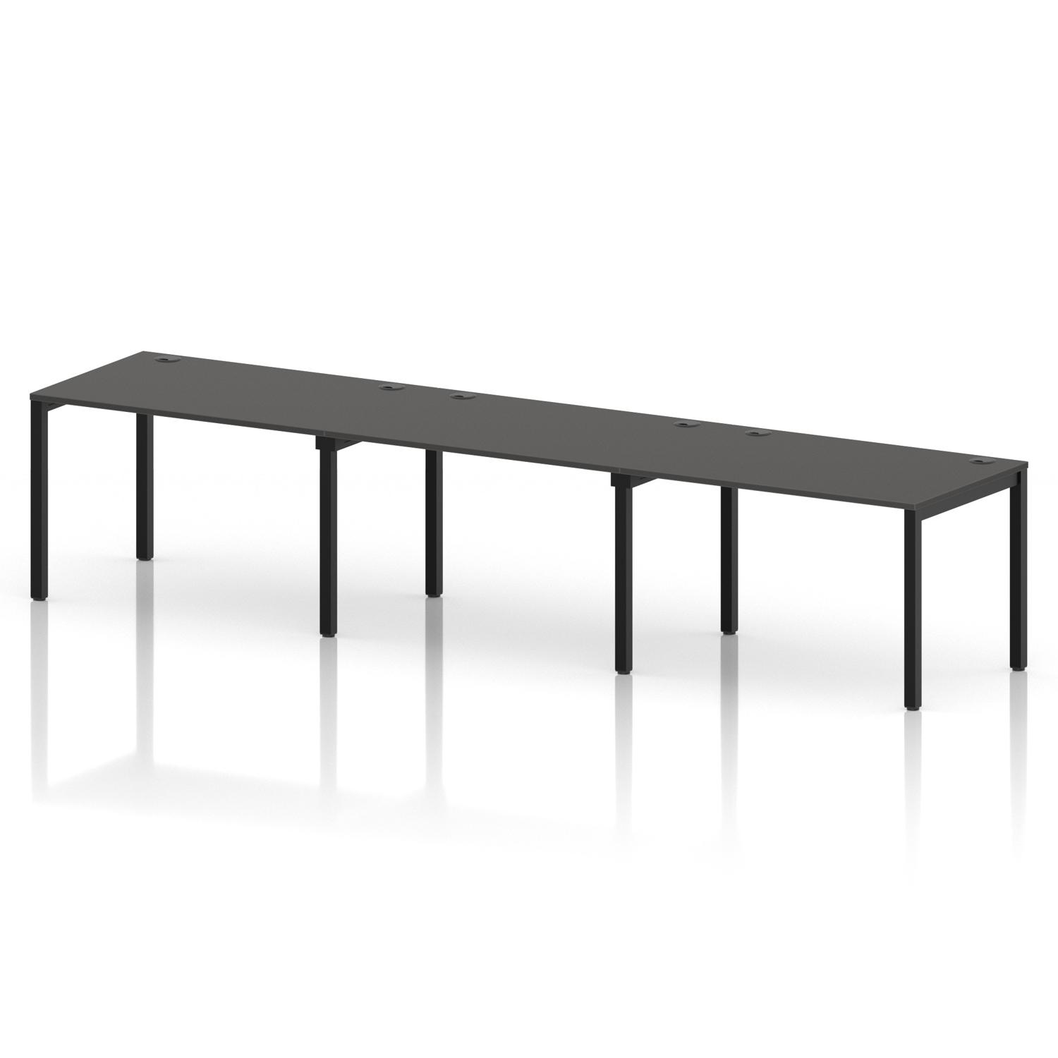 Impulse Bench Single Row 3 Person 1200 Black Frame Office Bench Desk Carbon Grey Impulse Bench Single Row 3 Person 1200 Black Frame Office Bench Desk Carbon Grey