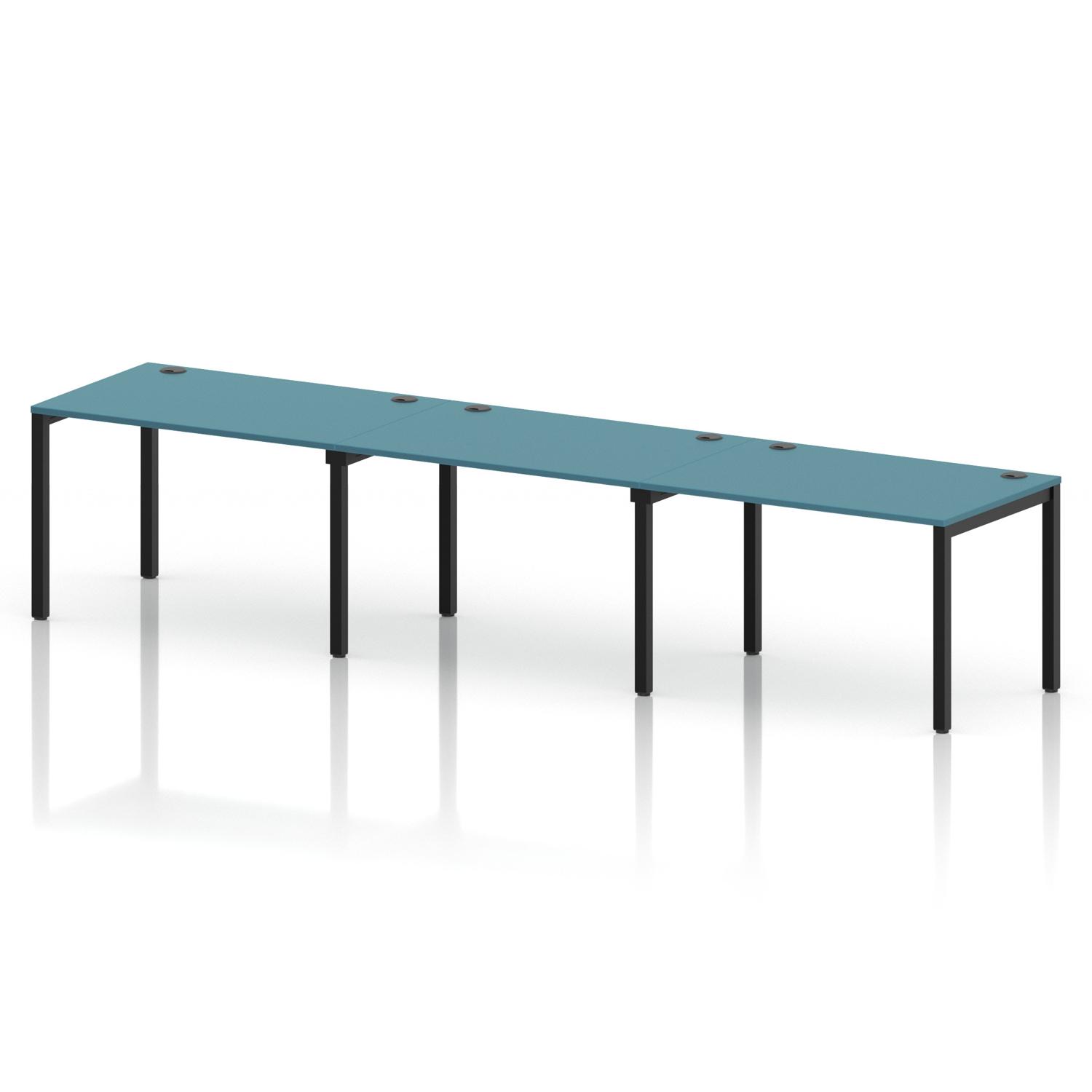 Impulse Bench Single Row 3 Person 1200 Black Frame Office Bench Desk Dark Teal Impulse Bench Single Row 3 Person 1200 Black Frame Office Bench Desk Dark Teal