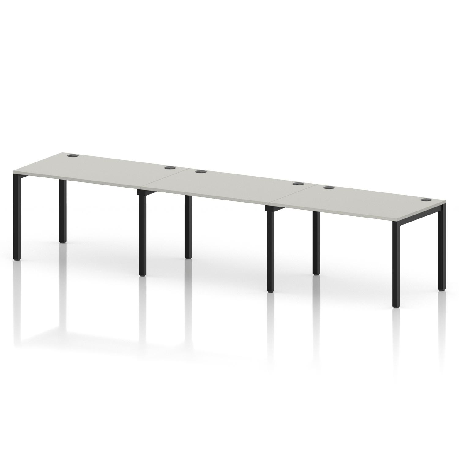 Impulse Bench Single Row 3 Person 1200 Black Frame Office Bench Desk Dove Grey Impulse Bench Single Row 3 Person 1200 Black Frame Office Bench Desk Dove Grey