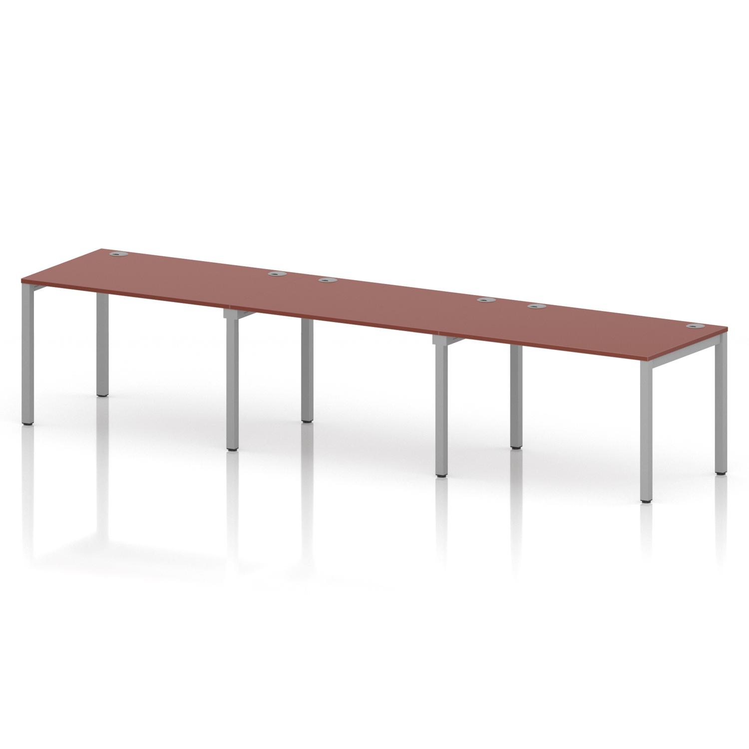Impulse Bench Single Row 3 Person 1200 Silver Frame Office Bench Desk Brick Red Impulse Bench Single Row 3 Person 1200 Silver Frame Office Bench Desk Brick Red