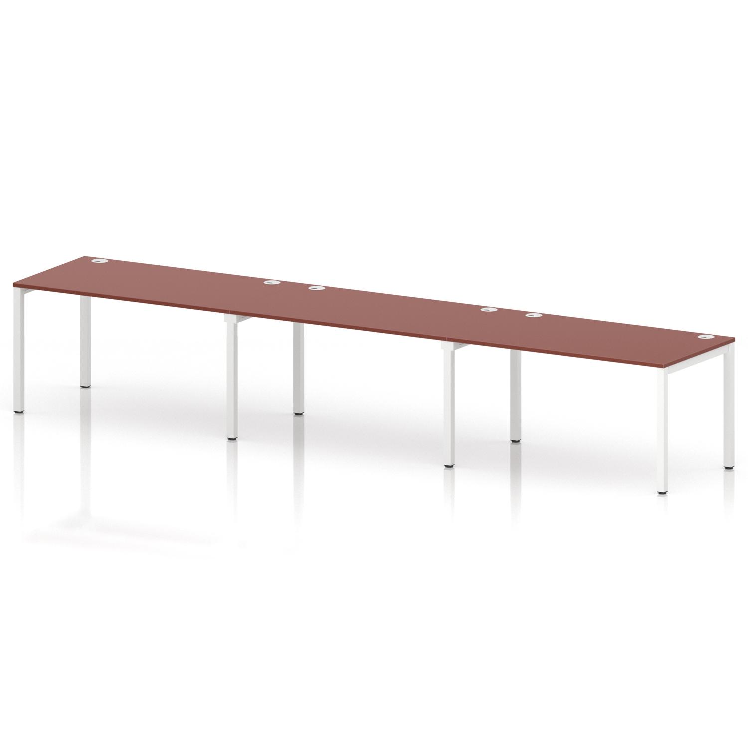 Impulse Bench Single Row 3 Person 1400 White Frame Office Bench Desk Brick Red Impulse Bench Single Row 3 Person 1400 White Frame Office Bench Desk Brick Red