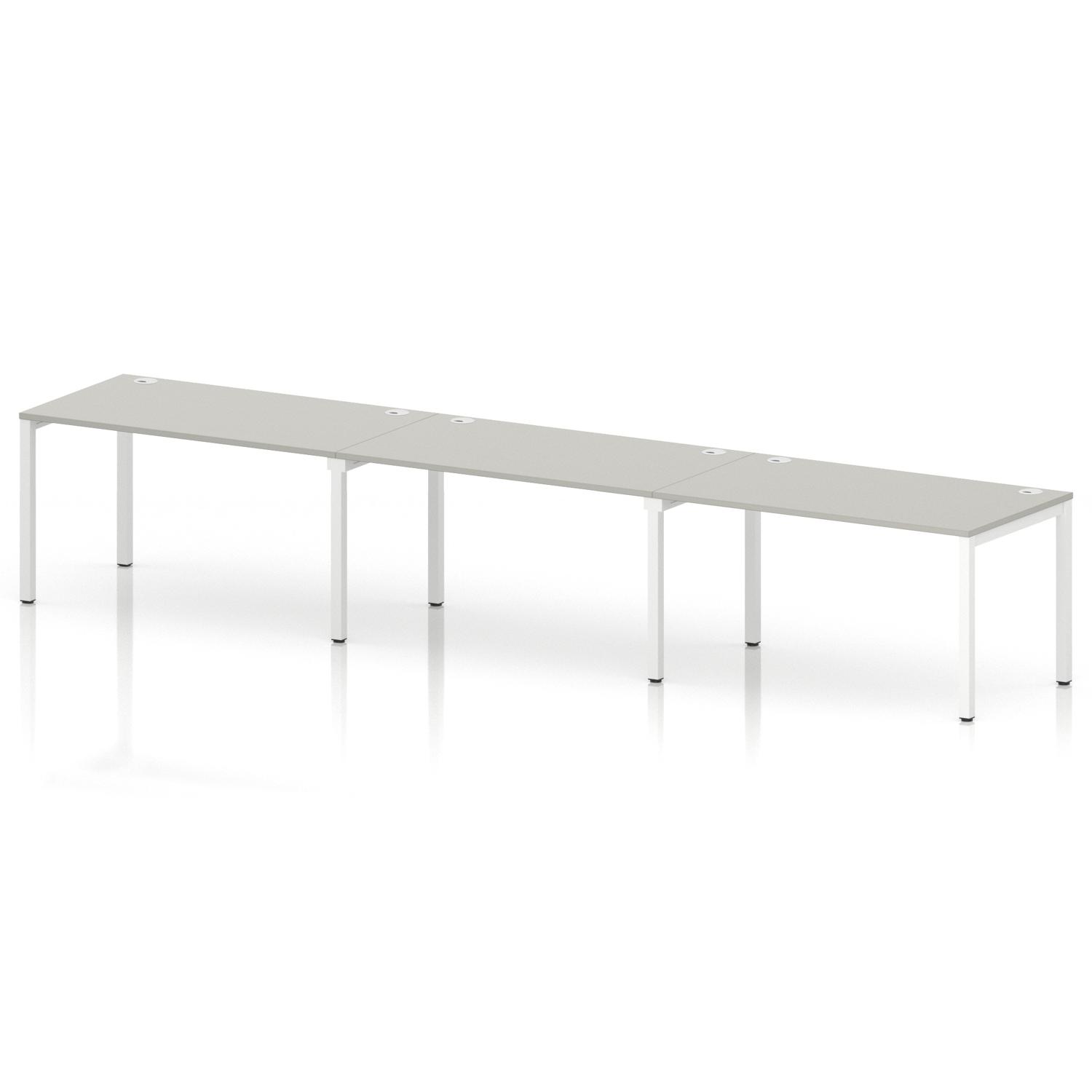 Impulse Bench Single Row 3 Person 1400 White Frame Office Bench Desk Dove Grey Impulse Bench Single Row 3 Person 1400 White Frame Office Bench Desk Dove Grey