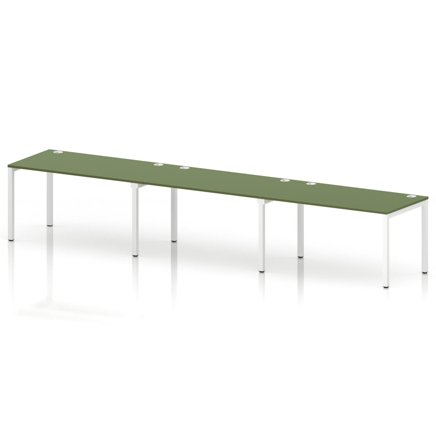 Impulse Bench Single Row 3 Person 1400 White Frame Office Bench Desk Moss Green Impulse Bench Single Row 3 Person 1400 White Frame Office Bench Desk Moss Green