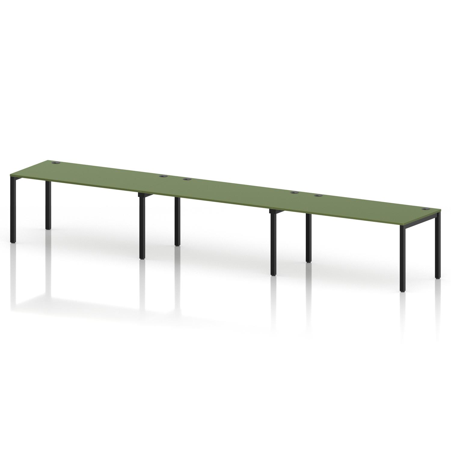 Impulse Bench Single Row 3 Person 1600 Black Frame Office Bench Desk Moss Green Impulse Bench Single Row 3 Person 1600 Black Frame Office Bench Desk Moss Green