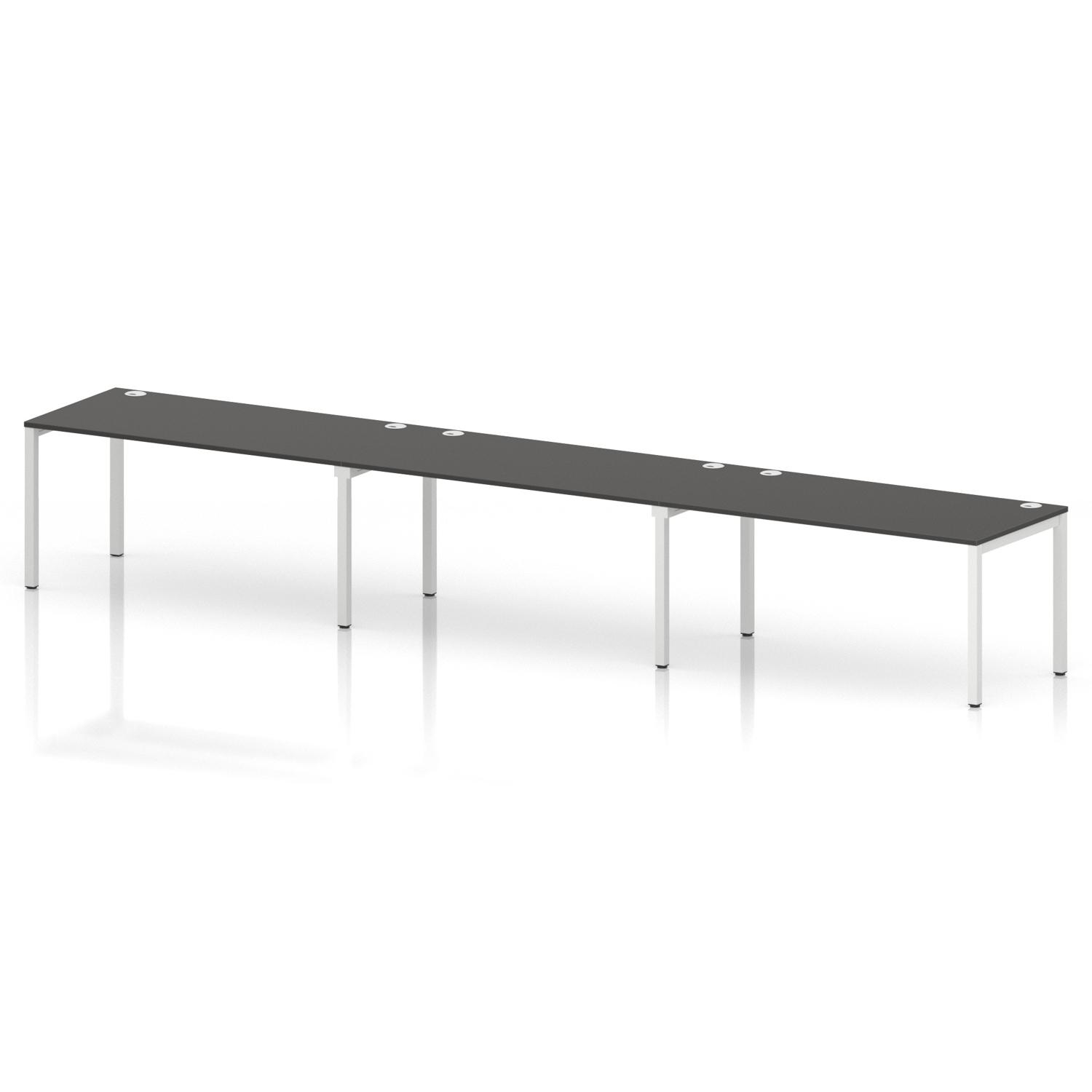 Impulse Bench Single Row 3 Person 1600 White Frame Office Bench Desk Carbon Grey Impulse Bench Single Row 3 Person 1600 White Frame Office Bench Desk Carbon Grey