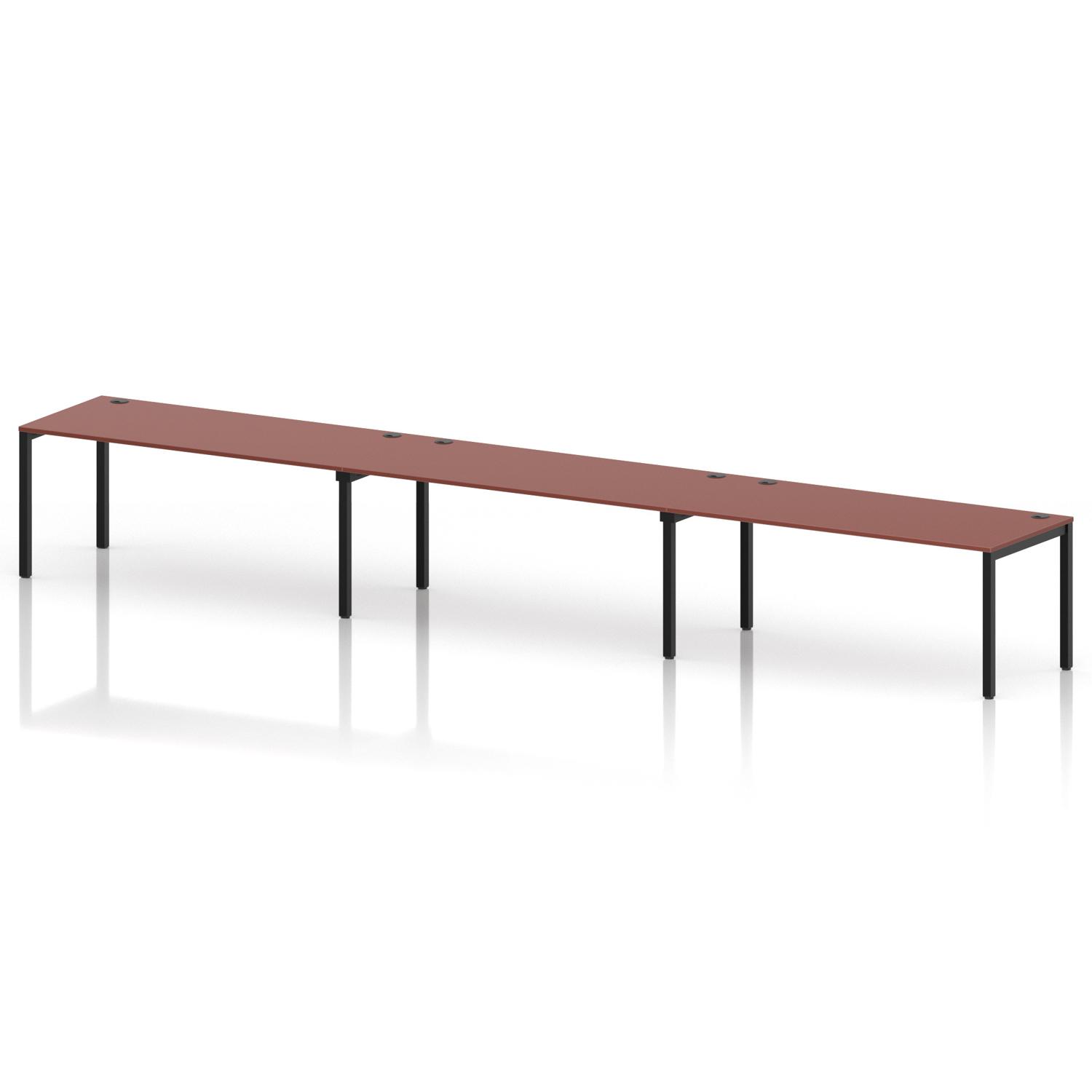 Impulse Bench Single Row 3 Person 1800 Black Frame Office Bench Desk Brick Red Impulse Bench Single Row 3 Person 1800 Black Frame Office Bench Desk Brick Red