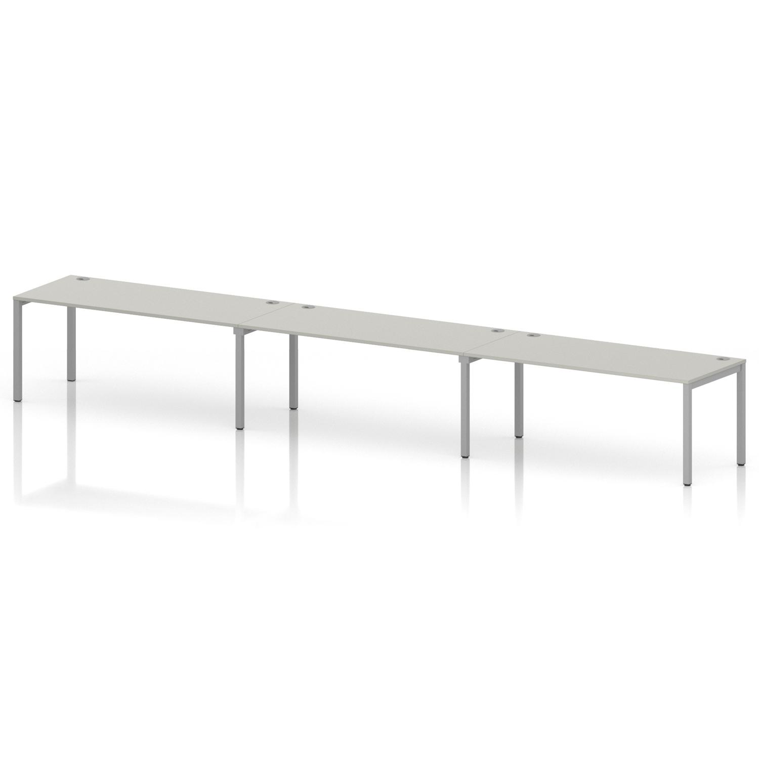 Impulse Bench Single Row 3 Person 1800 Silver Frame Office Bench Desk Dove Grey Impulse Bench Single Row 3 Person 1800 Silver Frame Office Bench Desk Dove Grey