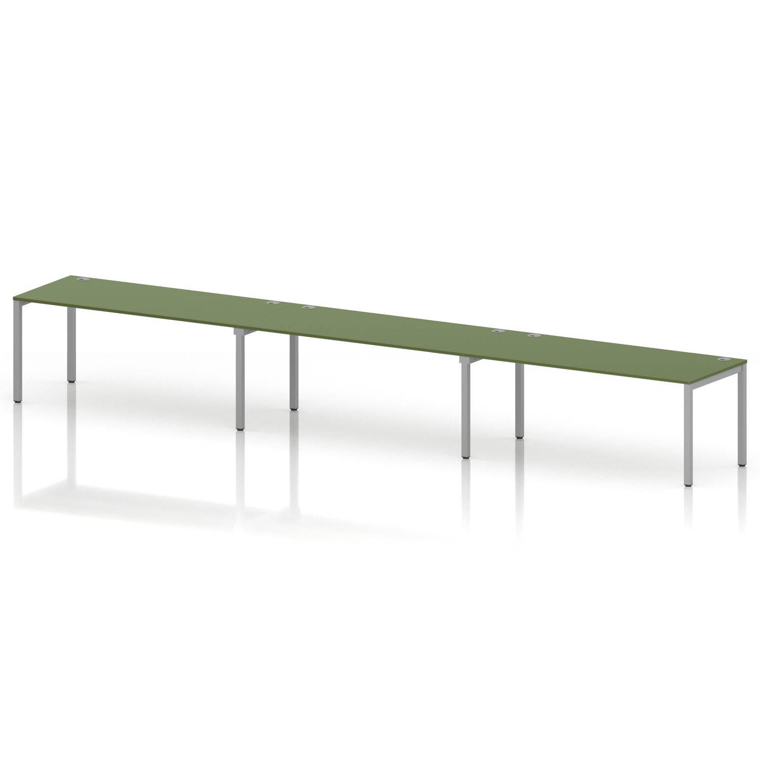 Impulse Bench Single Row 3 Person 1800 Silver Frame Office Bench Desk Moss Green Impulse Bench Single Row 3 Person 1800 Silver Frame Office Bench Desk Moss Green