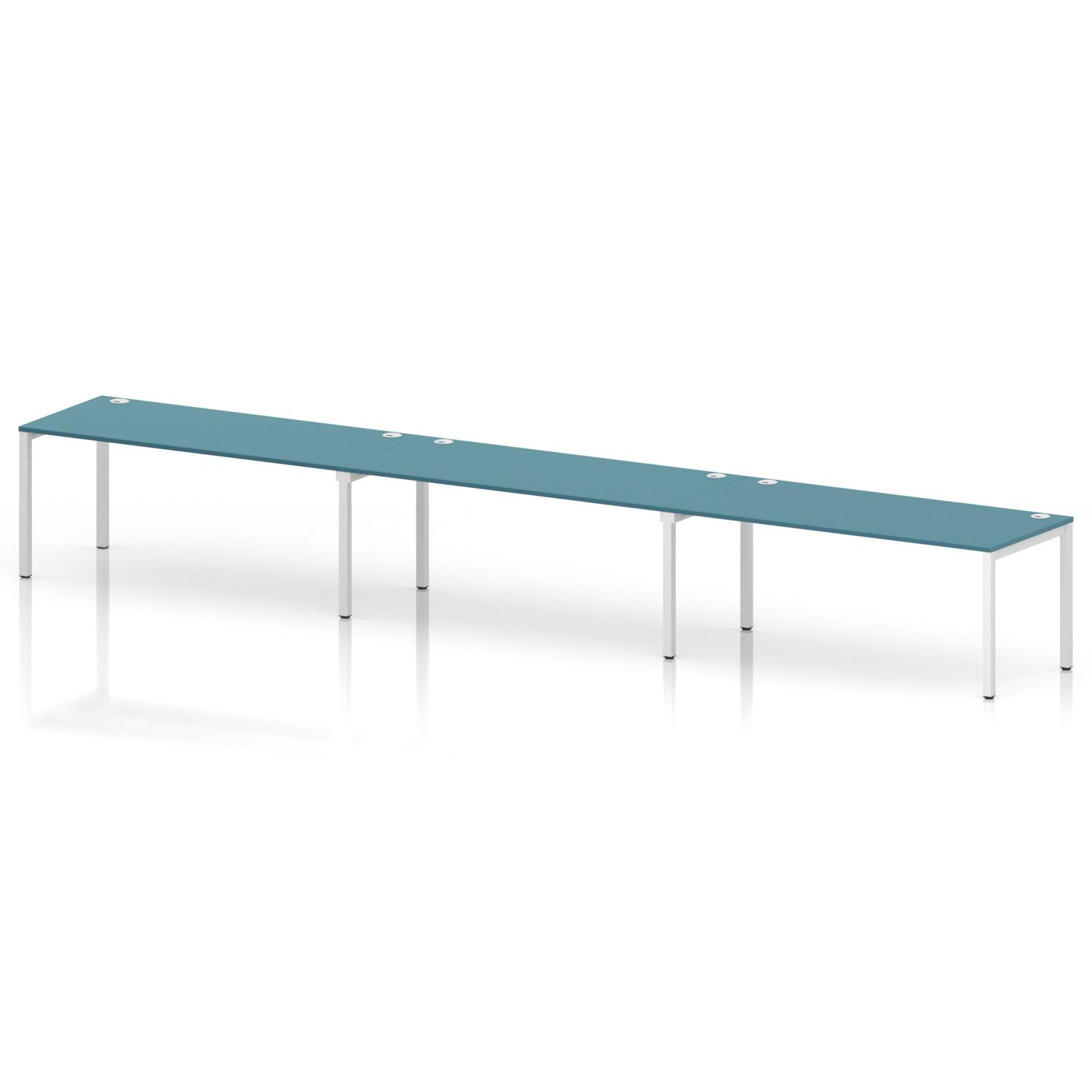 Impulse Bench Single Row 3 Person 1800 White Frame Office Bench Desk Dark Teal Impulse Bench Single Row 3 Person 1800 White Frame Office Bench Desk Dark Teal